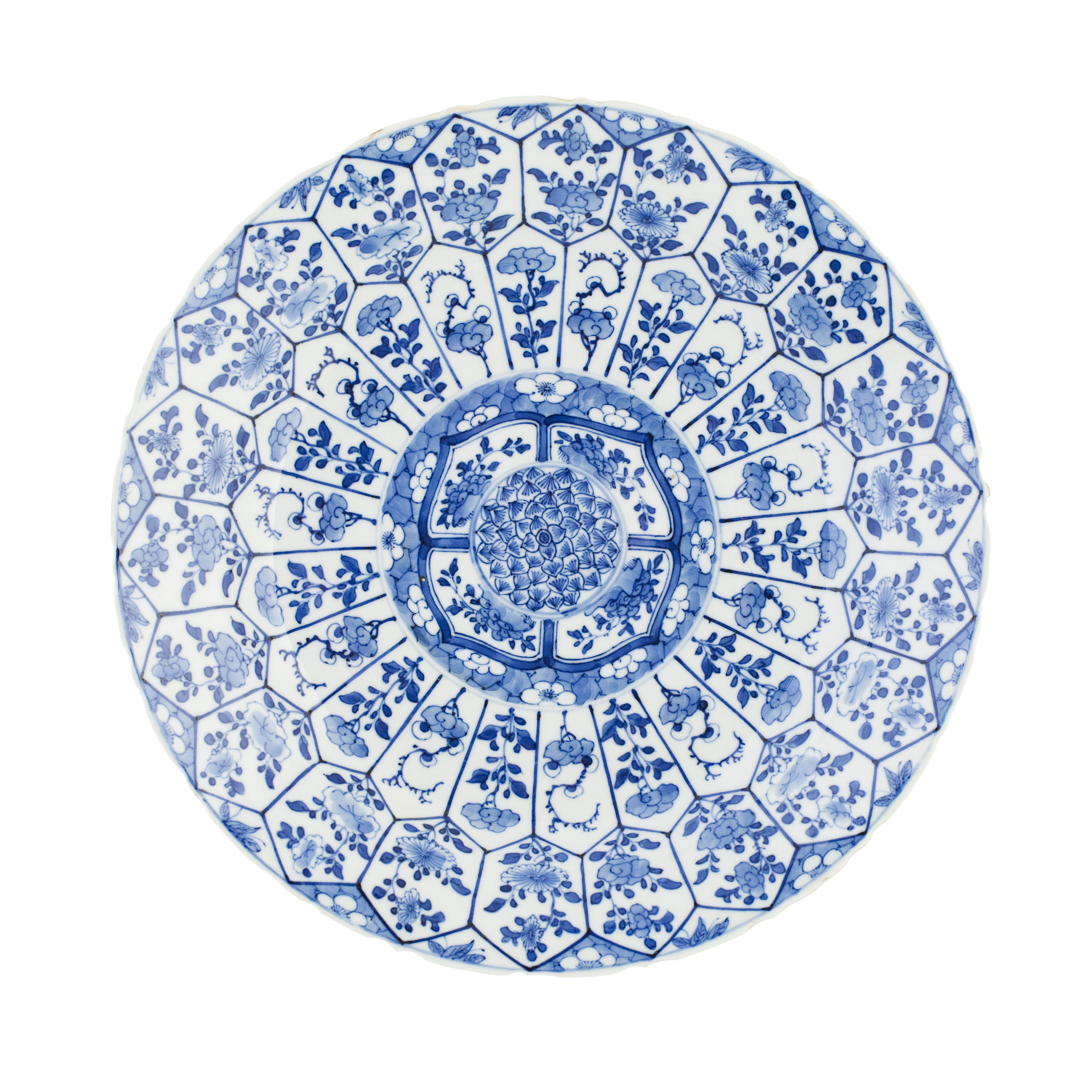 TWO CHINESE BLUE AND WHITE DISHES
