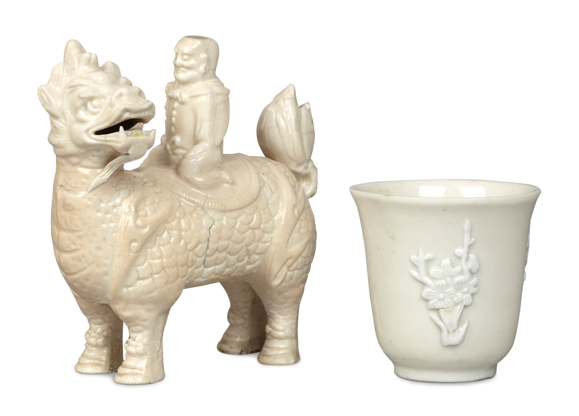 A BLANC DE CHINE BEAKER CUP