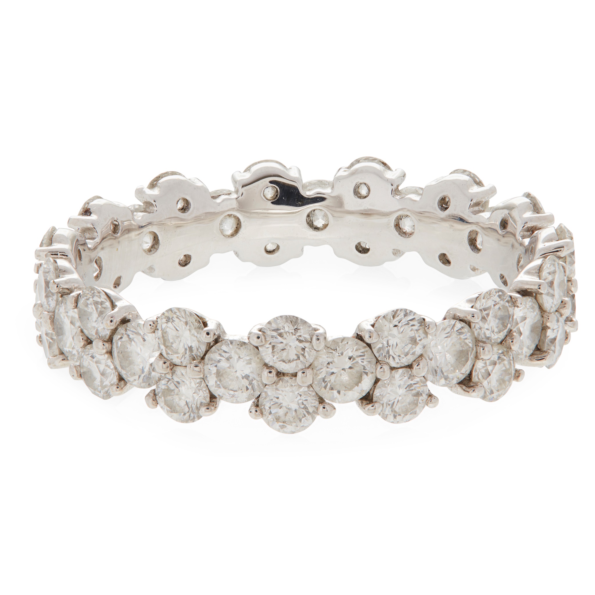 An 18ct white gold diamond set eternity ring