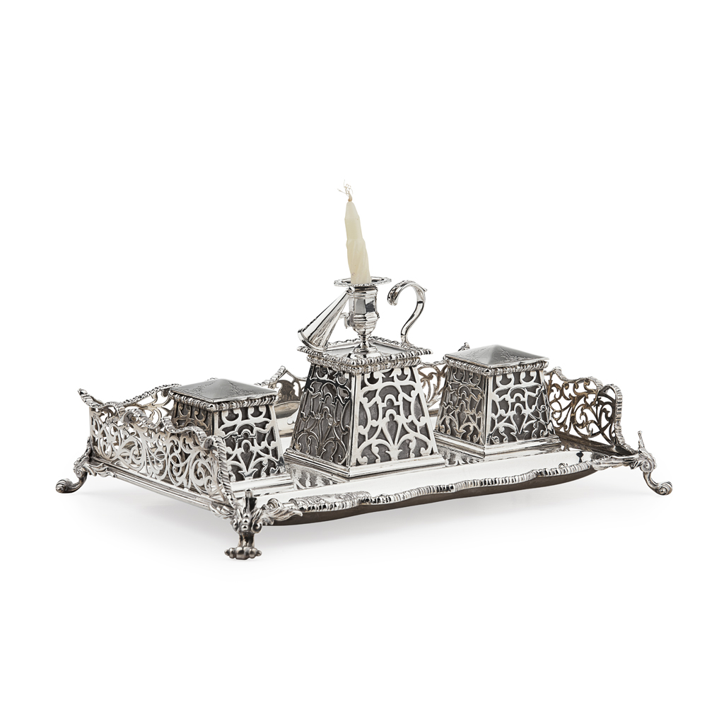 A Victorian desk stand