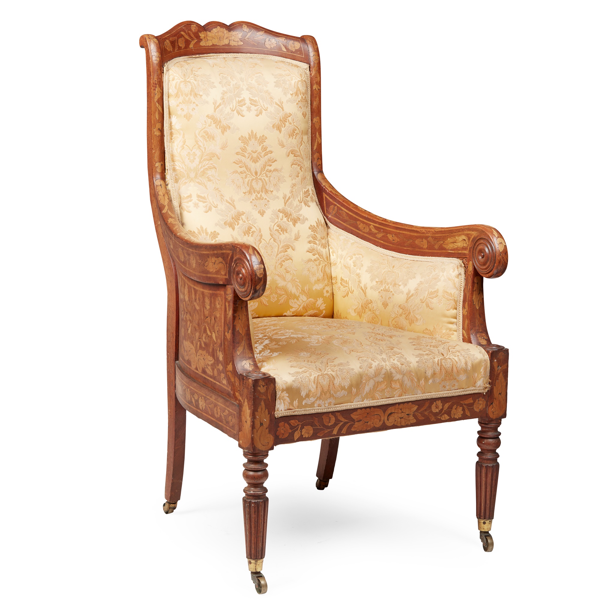 DUTCH MARQUETRY ARMCHAIR