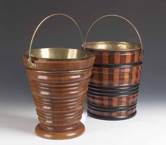 A walnut log bucket