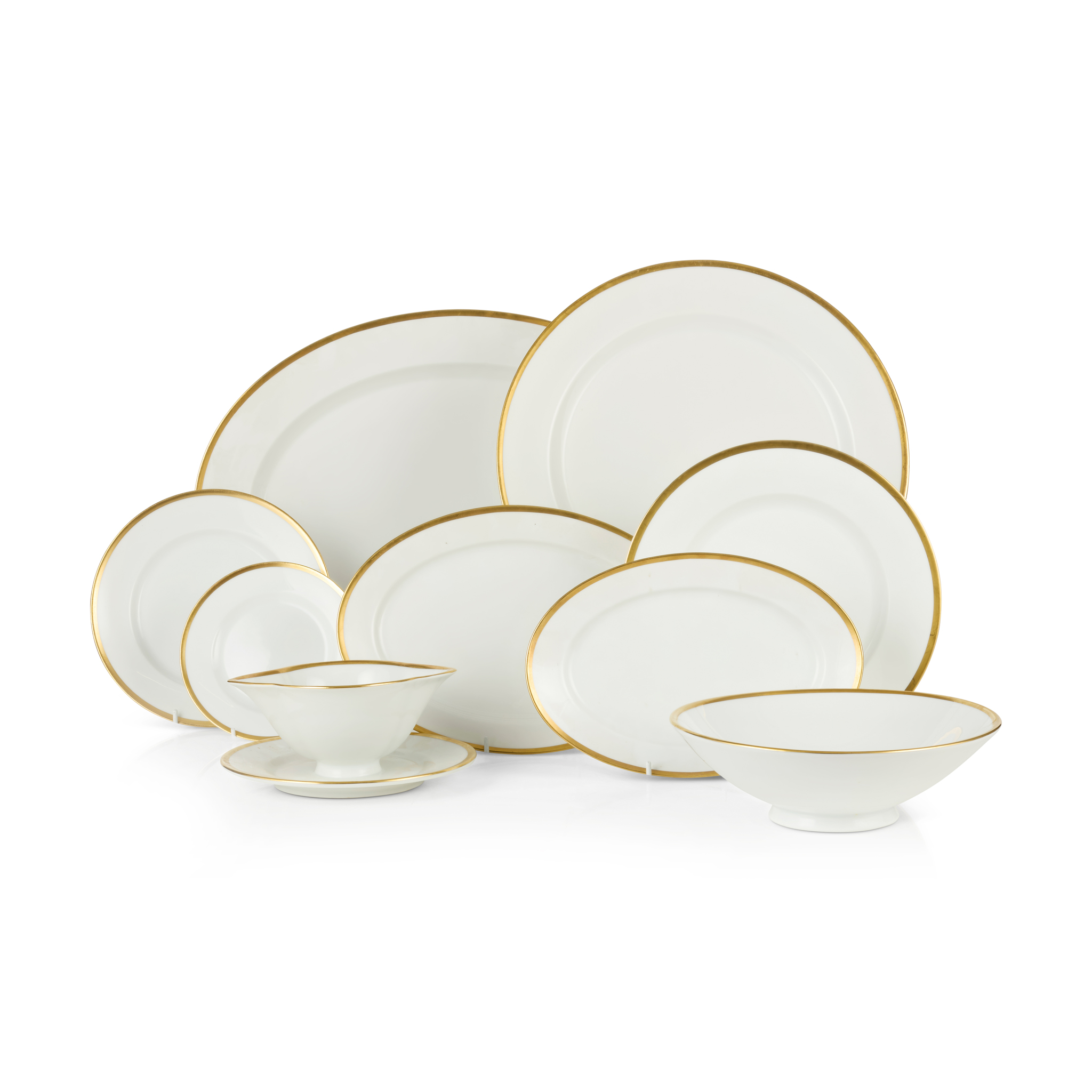 ROYAL COPENHAGEN GILT RIMMED DINNER SERVICE