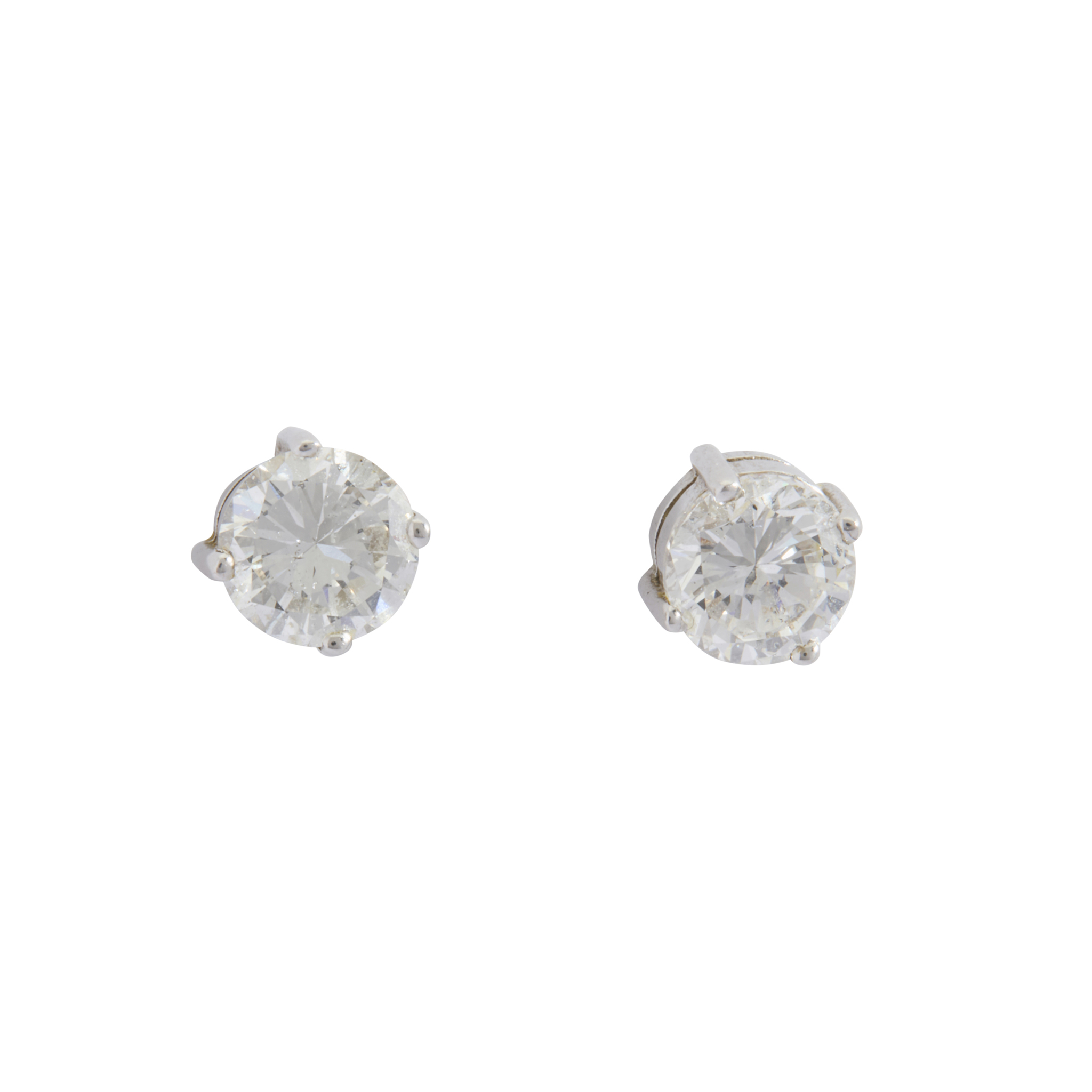 A pair of 18ct gold diamond stud earrings
