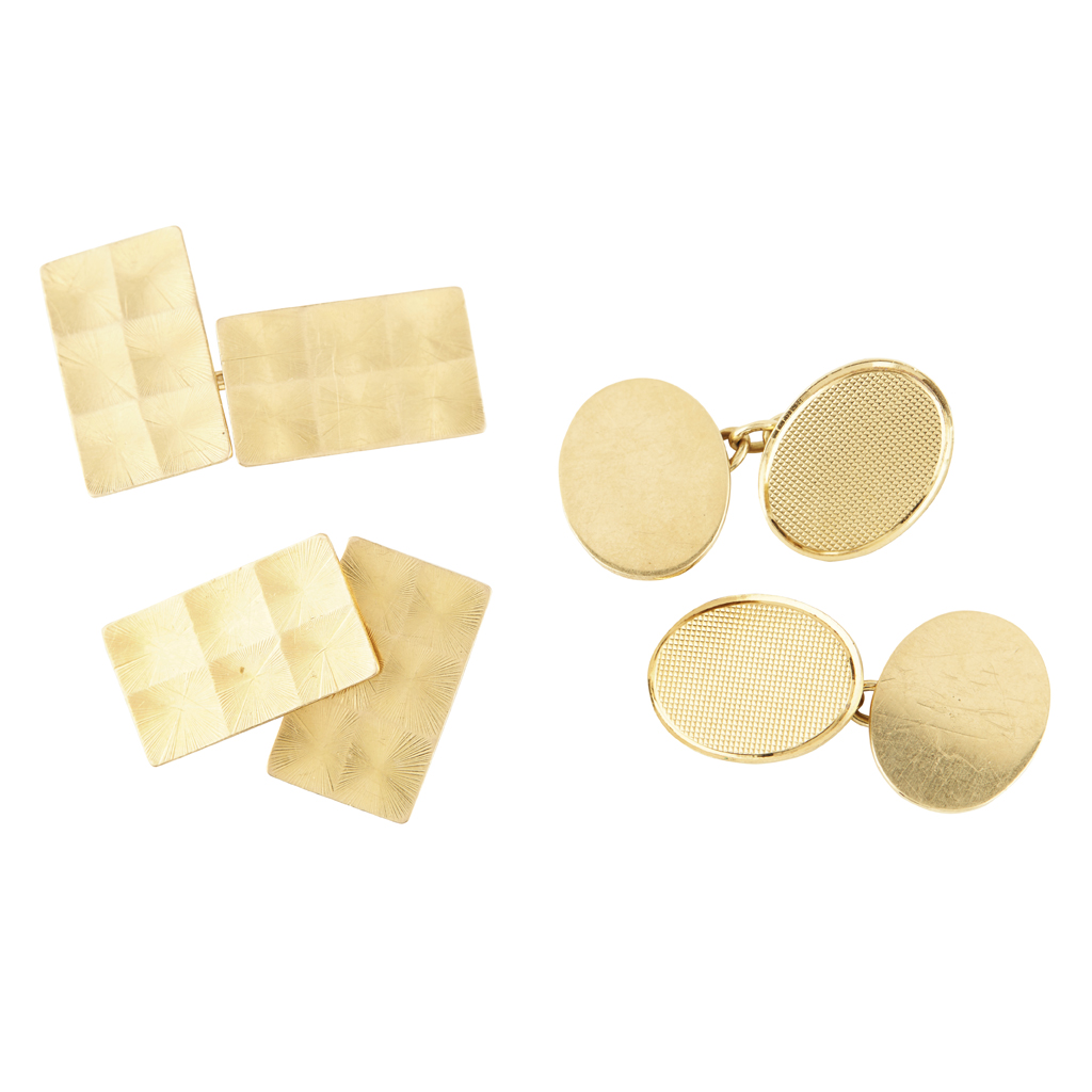 A pair of 18ct gold cufflinks