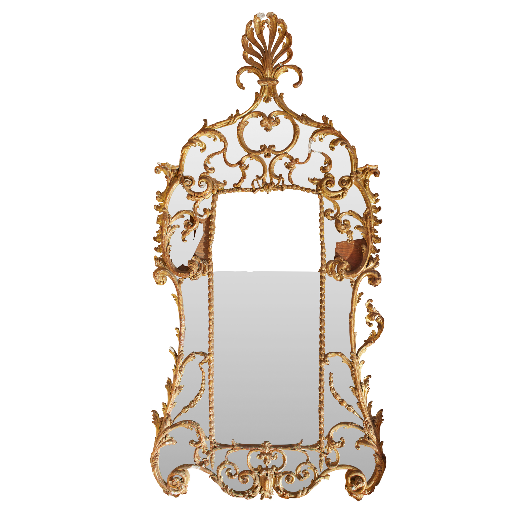 GEORGE III GILTWOOD PIER MIRROR, BY JAMES THOMPSON OF EDINBURGH