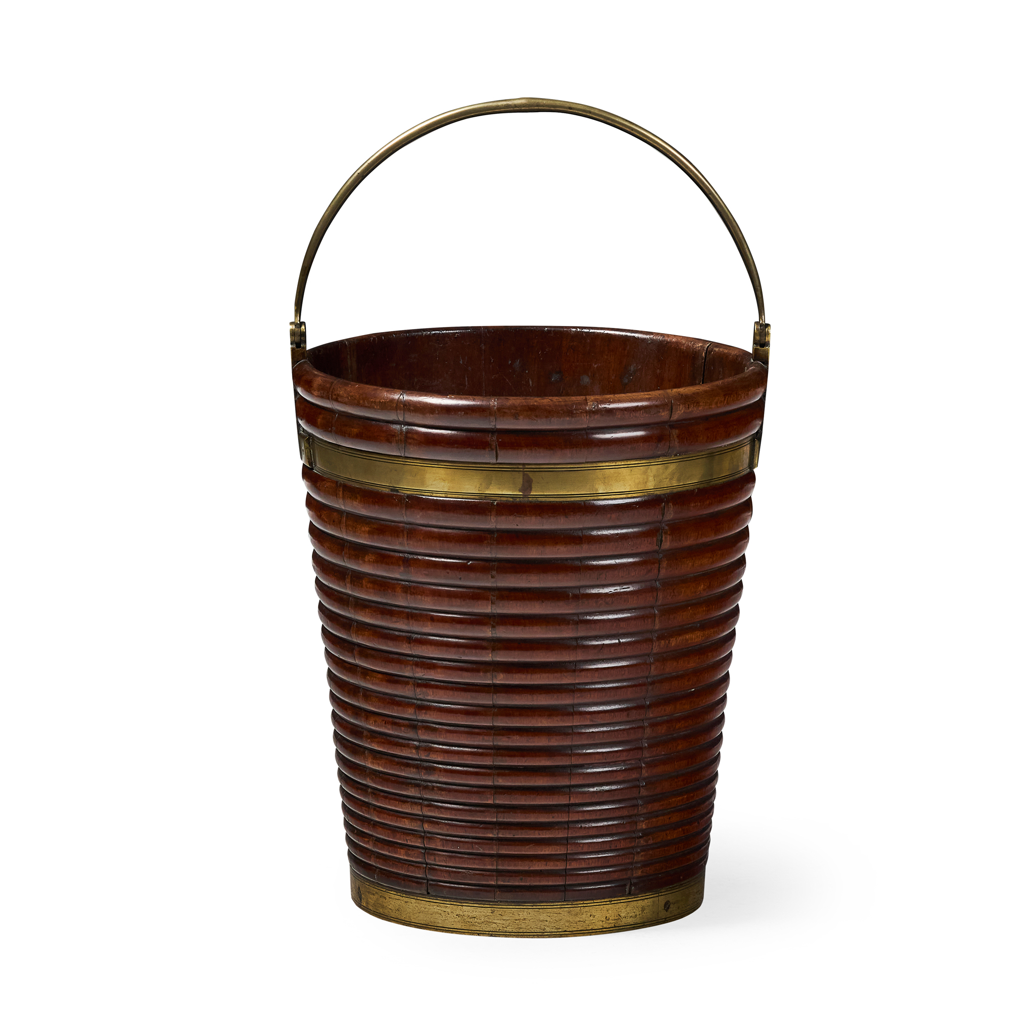 IRISH GEORGE III MAHOGANY PEAT BUCKET