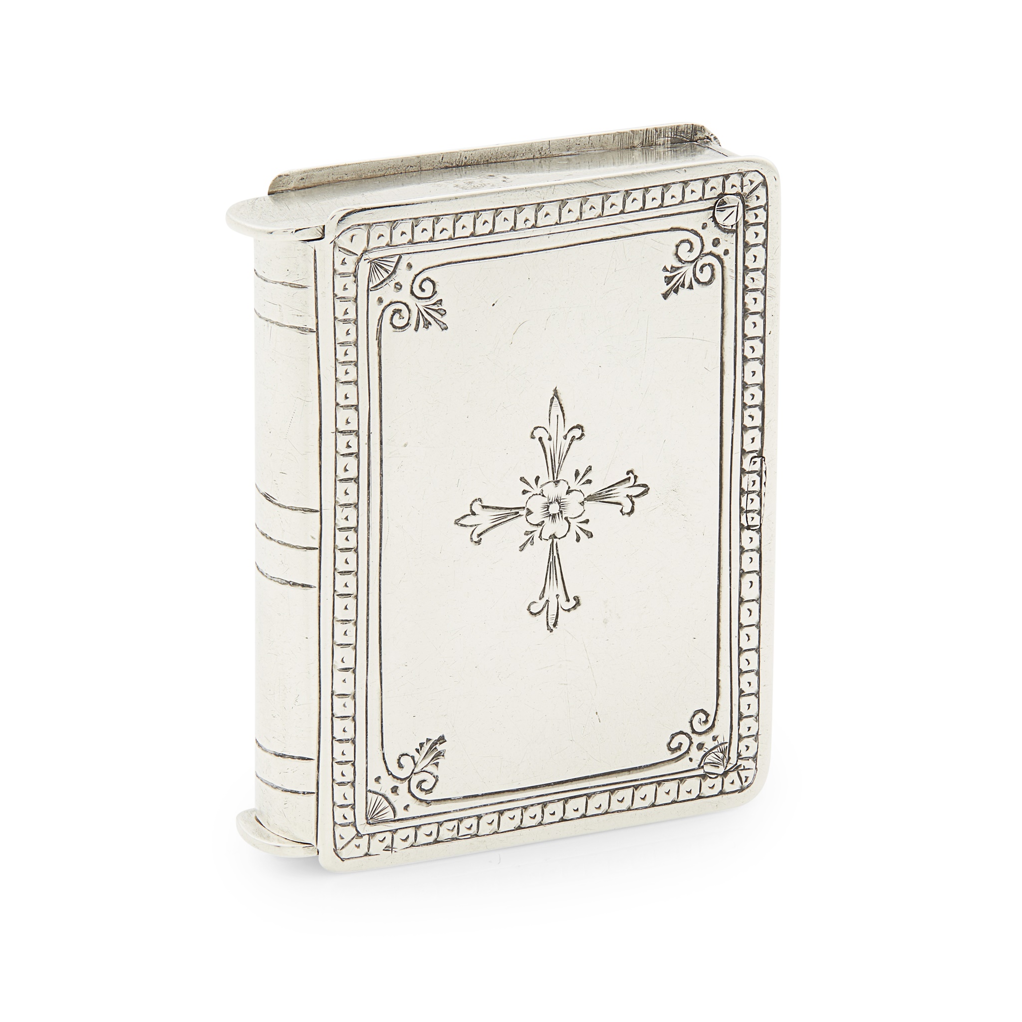 A Victorian novelty book formed vesta case