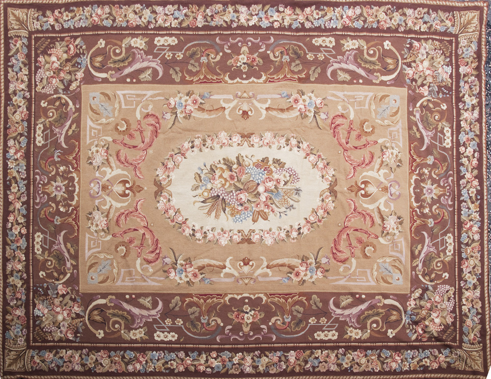 An Aubusson style needlepoint carpet