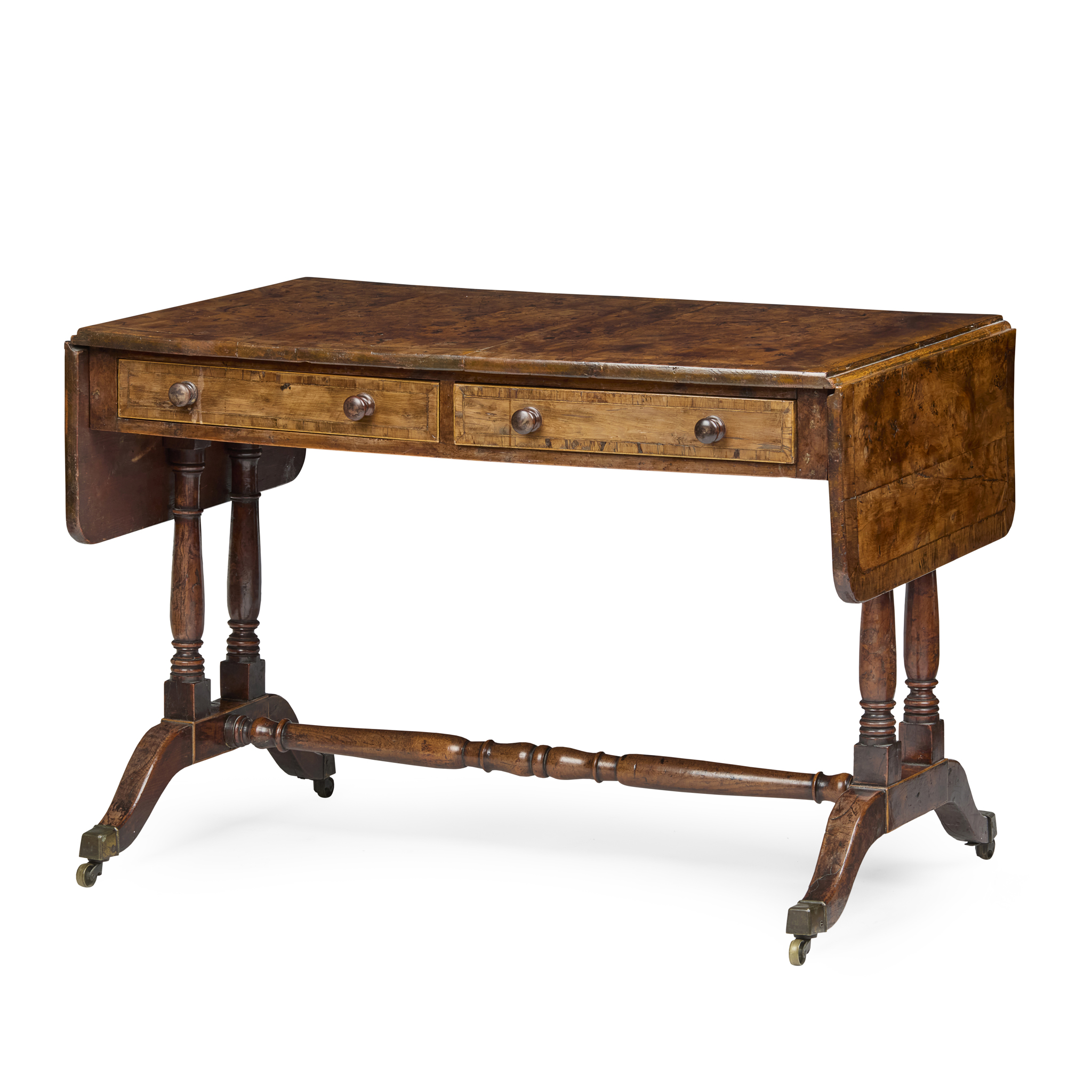 REGENCY YEW WOOD SOFA TABLE
