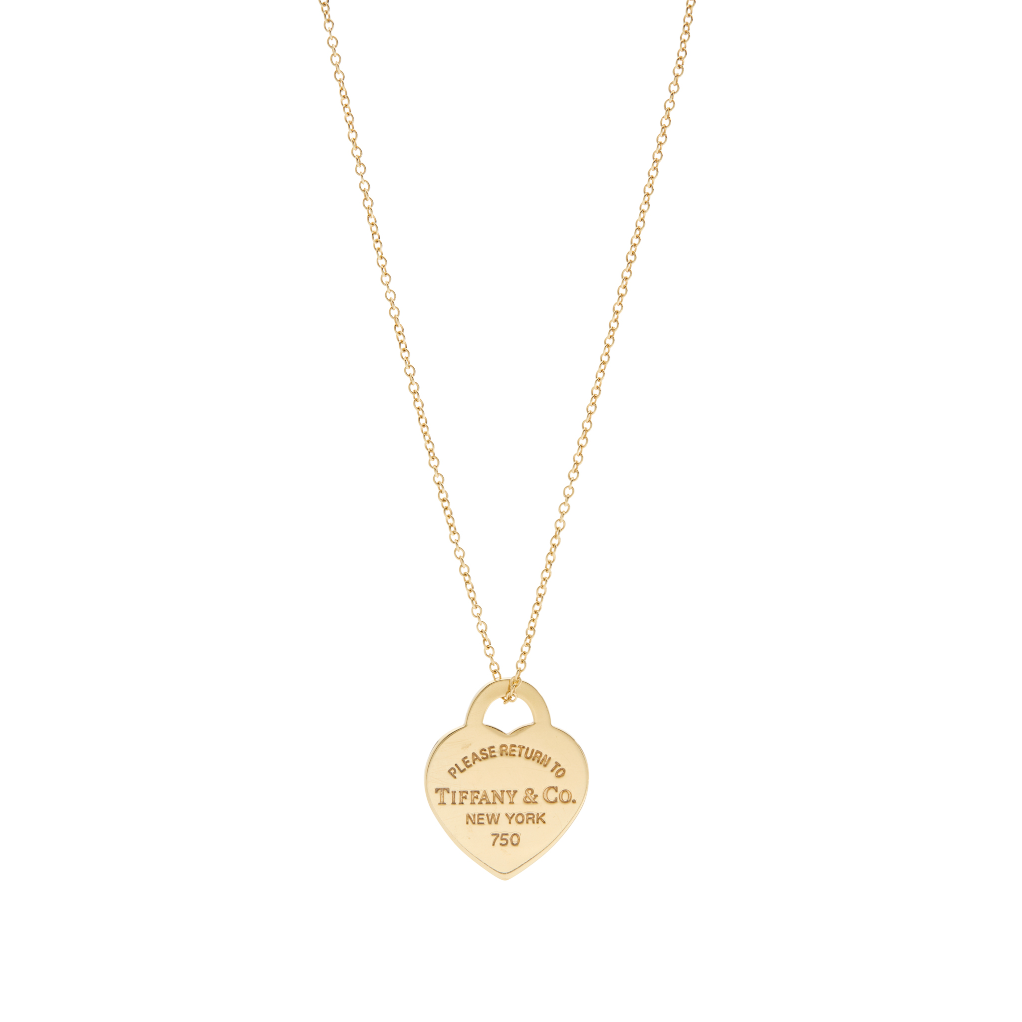 Tiffany & Co: An 18ct gold 'Return to Tiffany' pendant