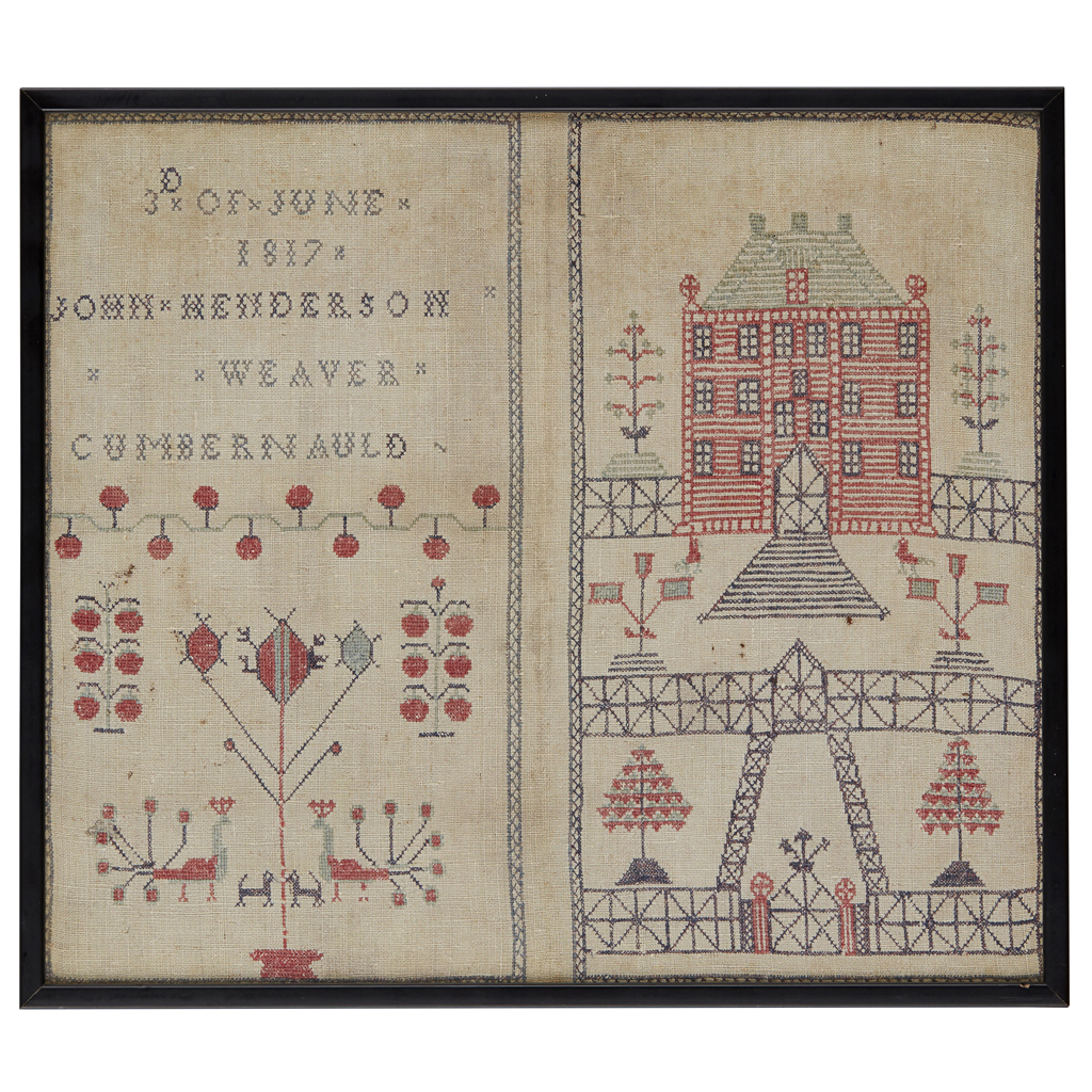 A SCOTTISH EMBROIDERED SAMPLER