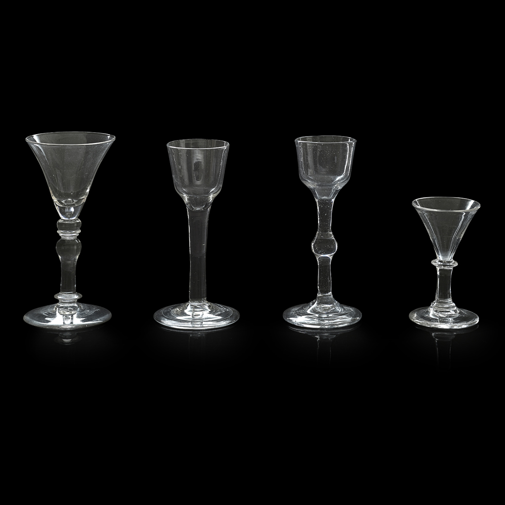 FOUR GEORGIAN DRINKING GLASSES