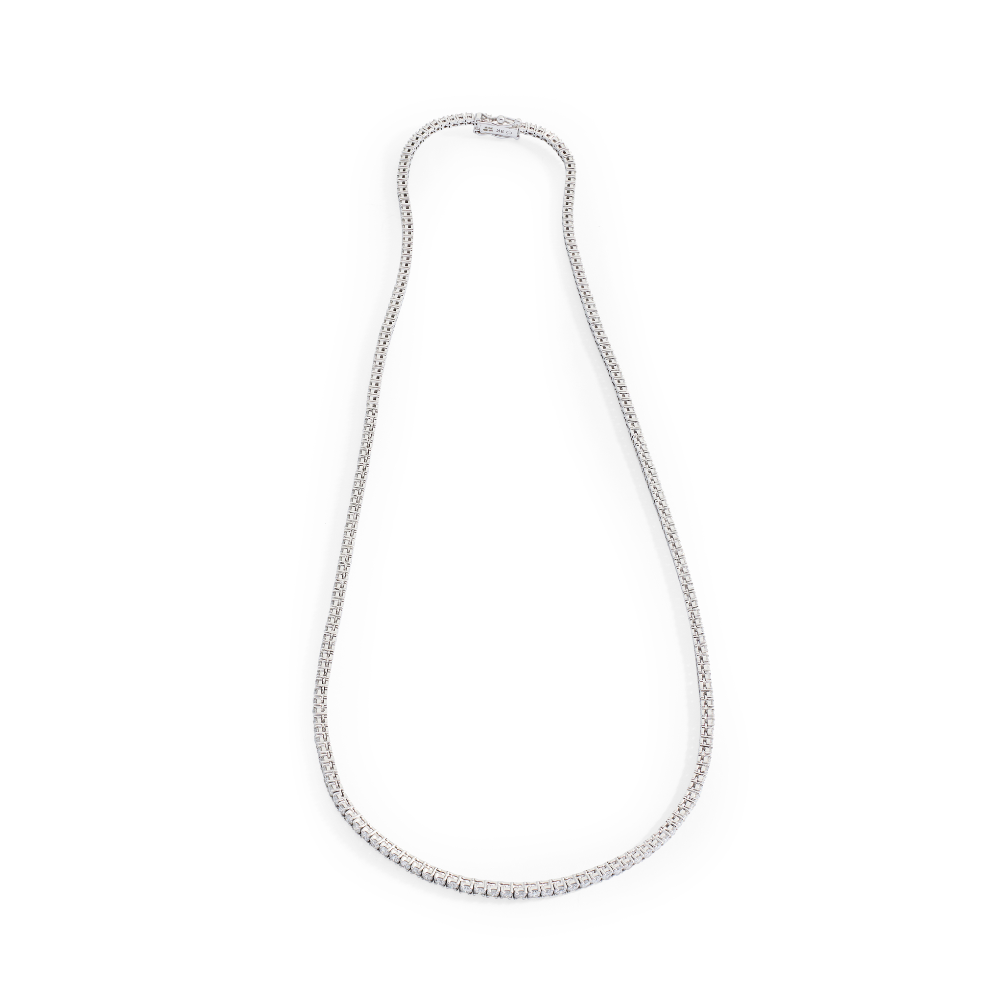 A 9ct gold diamond necklace