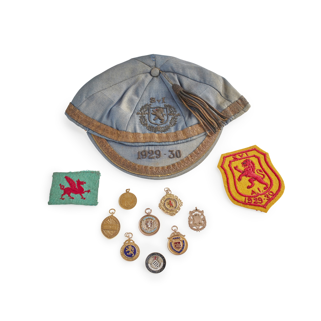 A COLLECTION OF SCOTTISH FOOTBALL INTERNATIONAL MEDALS AND CAP