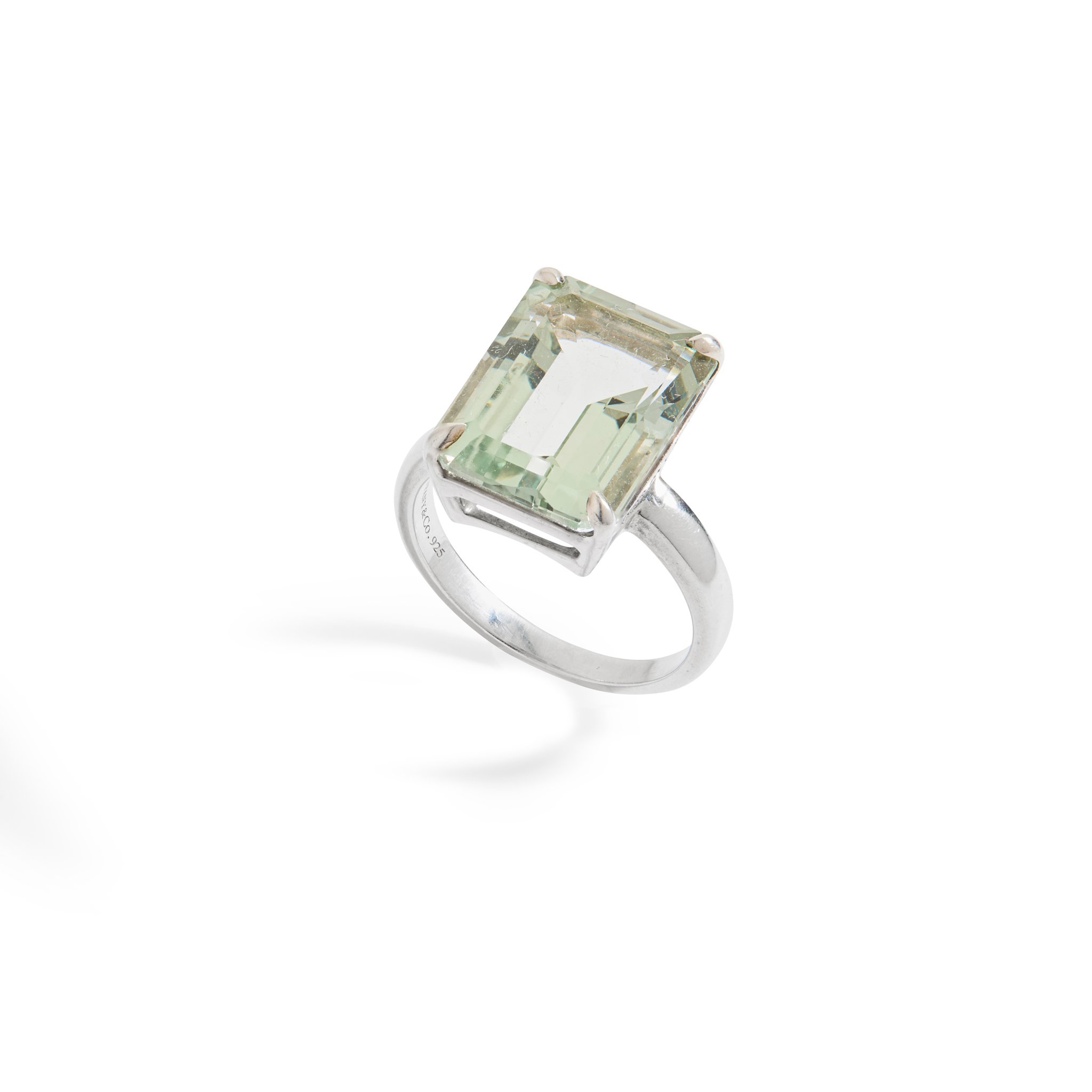 Tiffany & Co: A prasiolite cocktail ring