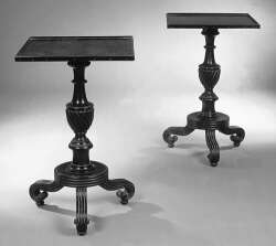 A pair of 19th century Anglo-Indian ebony tables