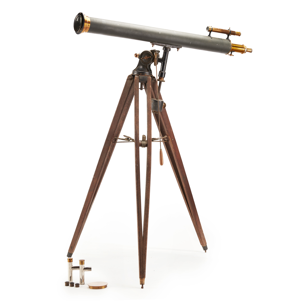 4-INCH REFRACTING TELESCOPE, BY ALVAN CLARK & SONS, MASSACHUSETTS