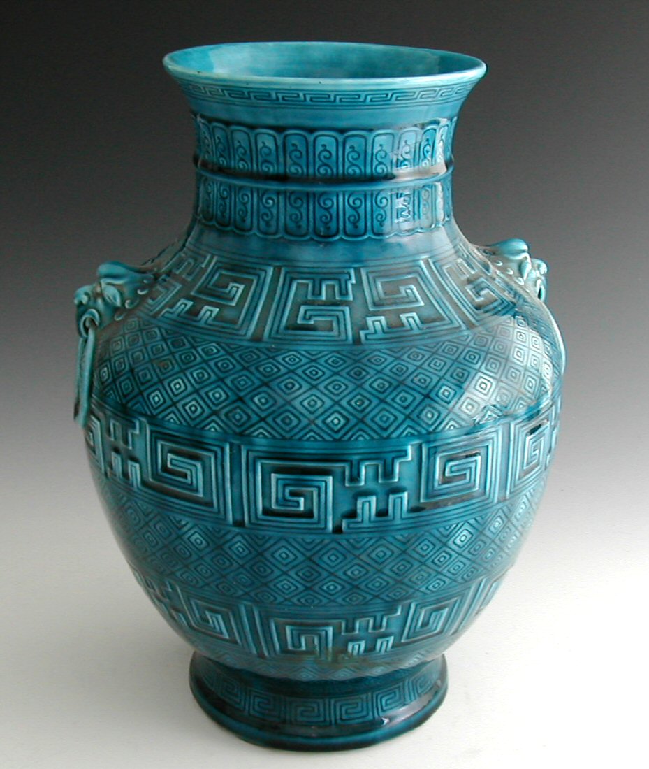 A Theodore Deck earthenware vase,