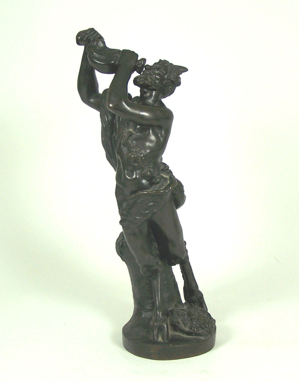 A pair of late 19th century School bronzes of Pan and Syrinx After Clodion