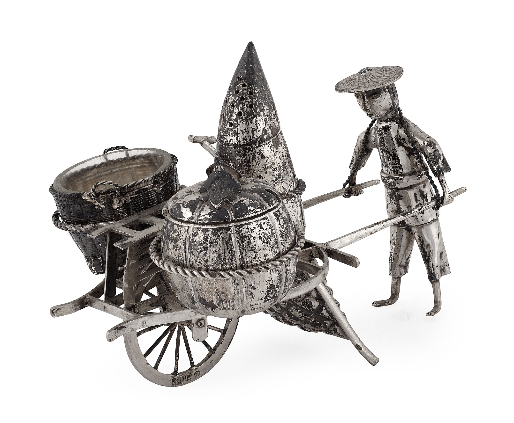 CHINESE EXPORT 'MARKET BARROW' CRUET