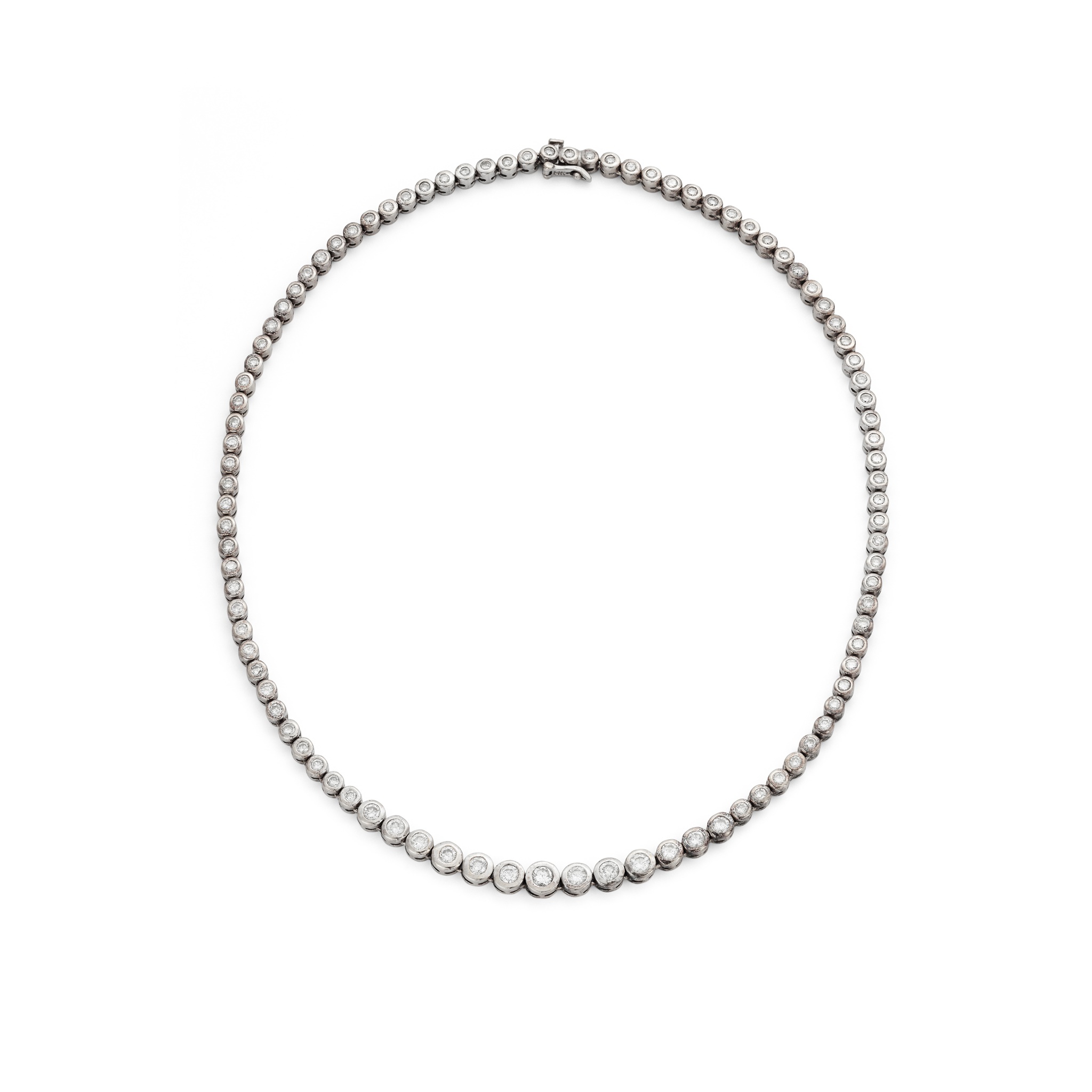 A diamond riviere necklace