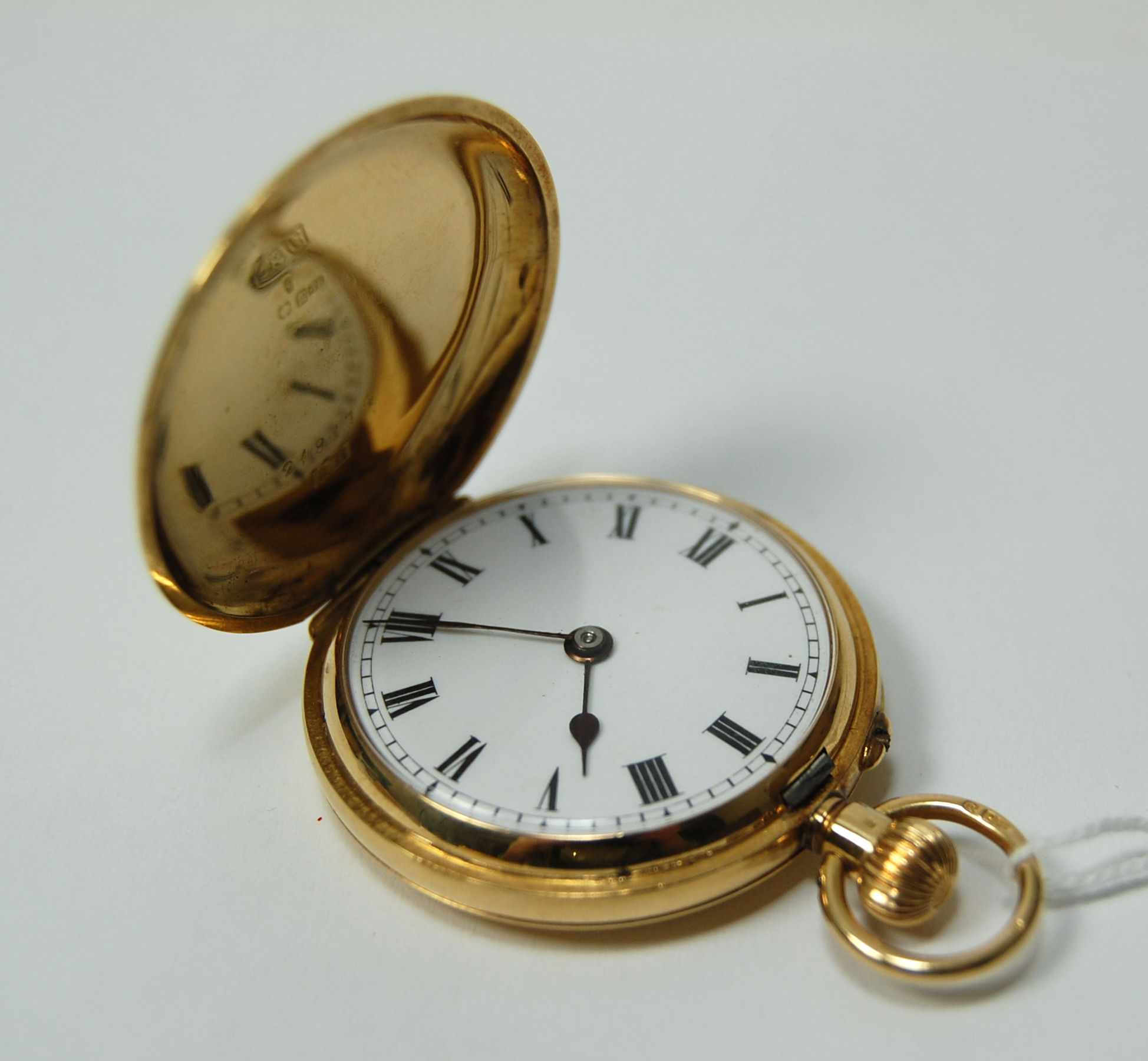 A late Victorian 18ct gold open faced pocket watch,