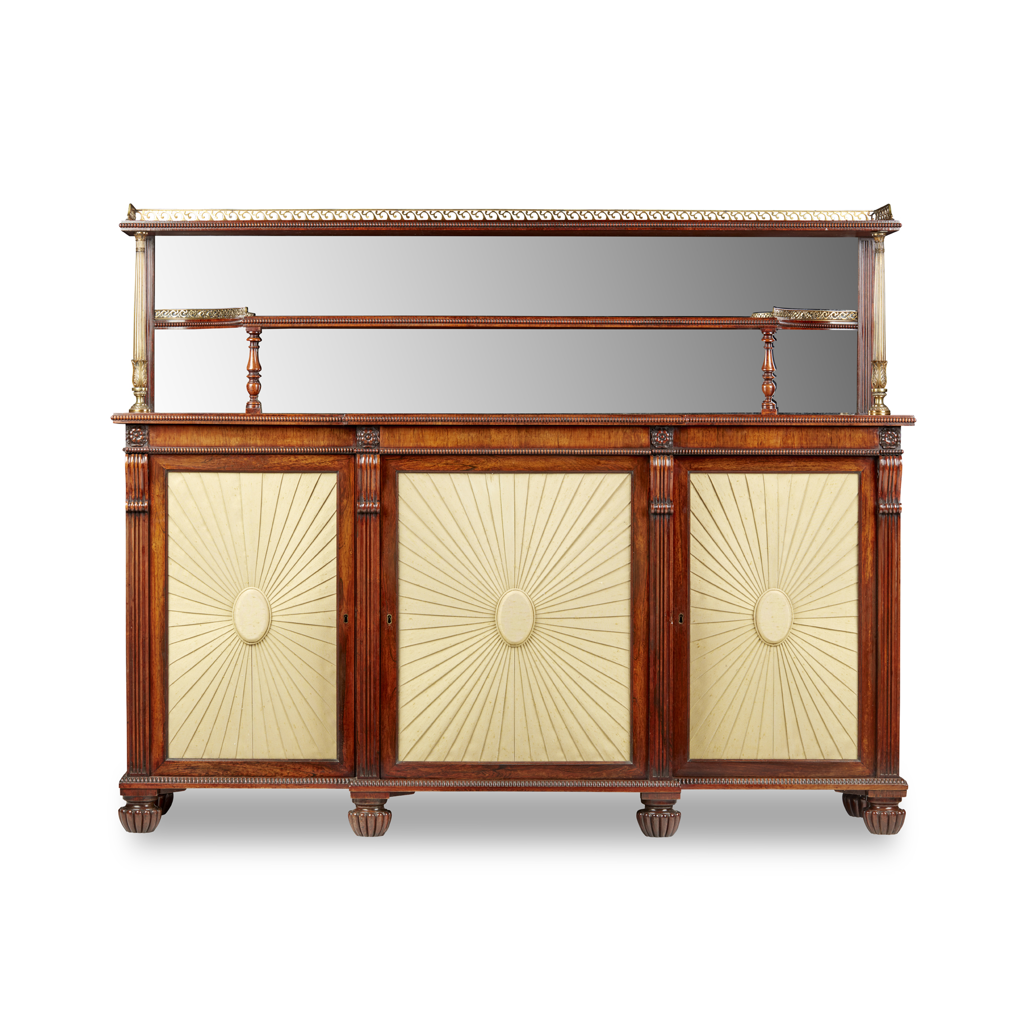 REGENCY ROSEWOOD AND BRASS CHIFFONIER, ATTRIBUTED TO GILLOWS