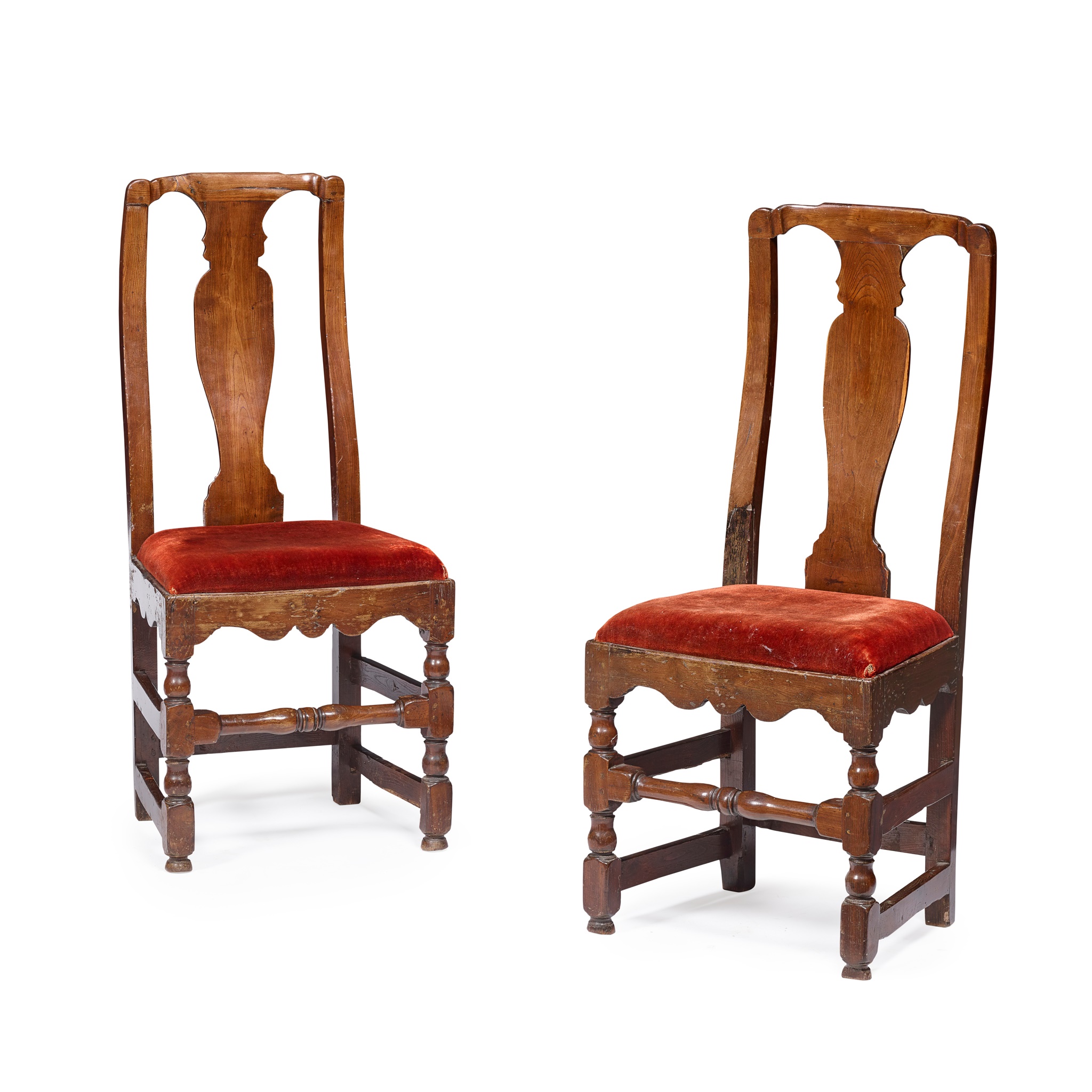 PAIR OF SCOTTISH QUEEN ANNE LABURNUM SIDE CHAIRS