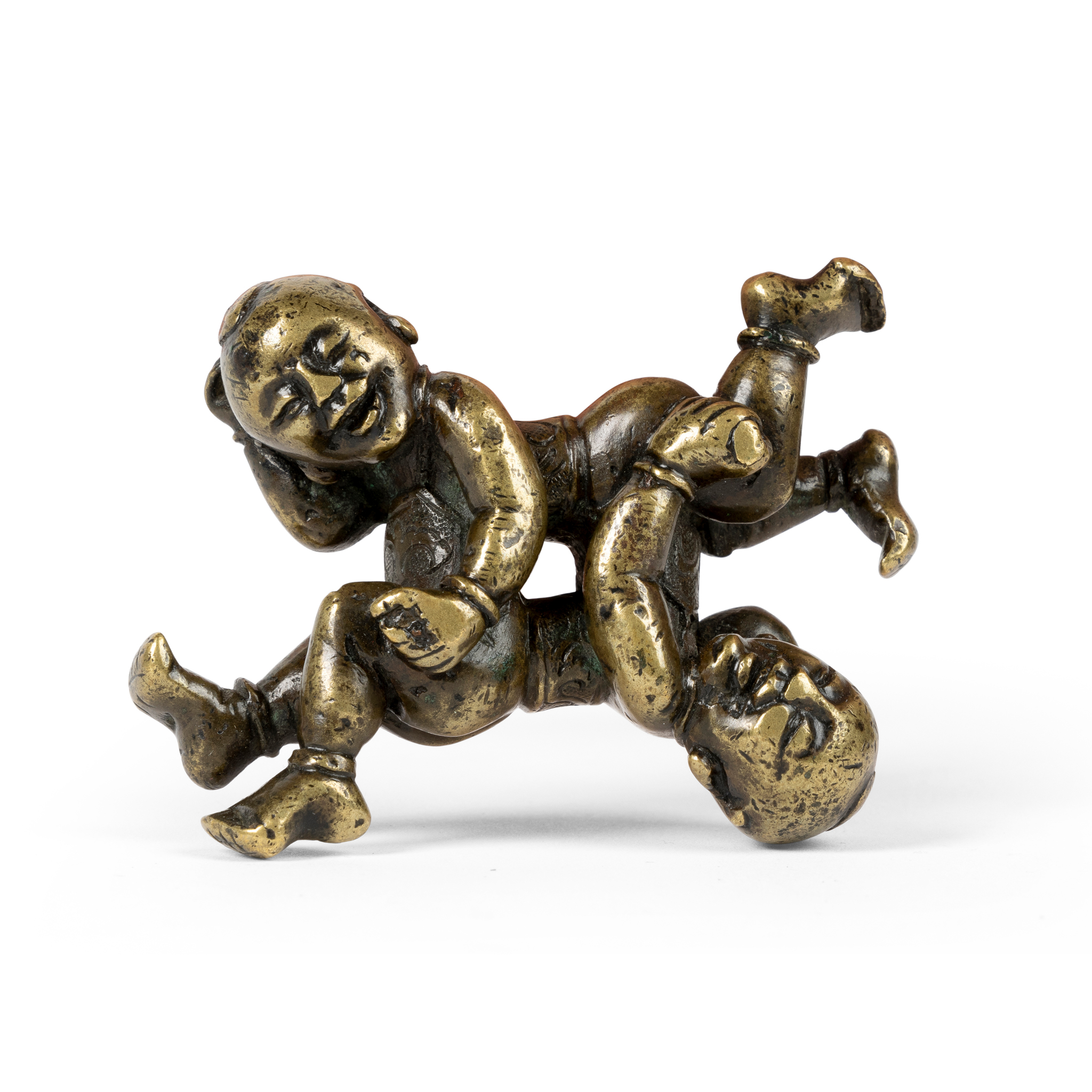 CHINESE BRONZE ‘HEHE ERXIAN’ PAPER WEIGHT
