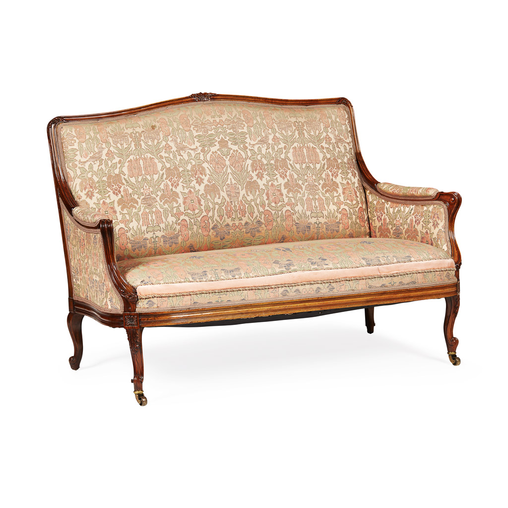 FRENCH WALNUT TWO SEAT CANAPE