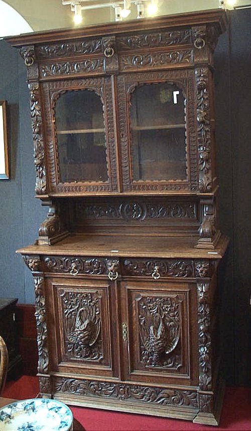An oak cabinet,