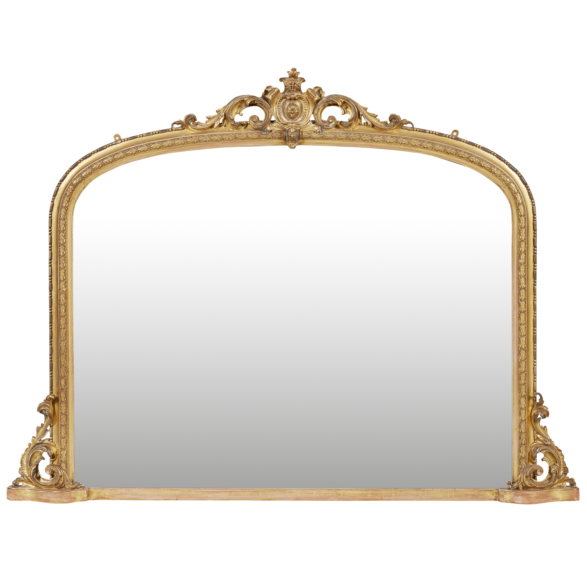 VICTORIAN GILTWOOD OVERMANTEL MIRROR