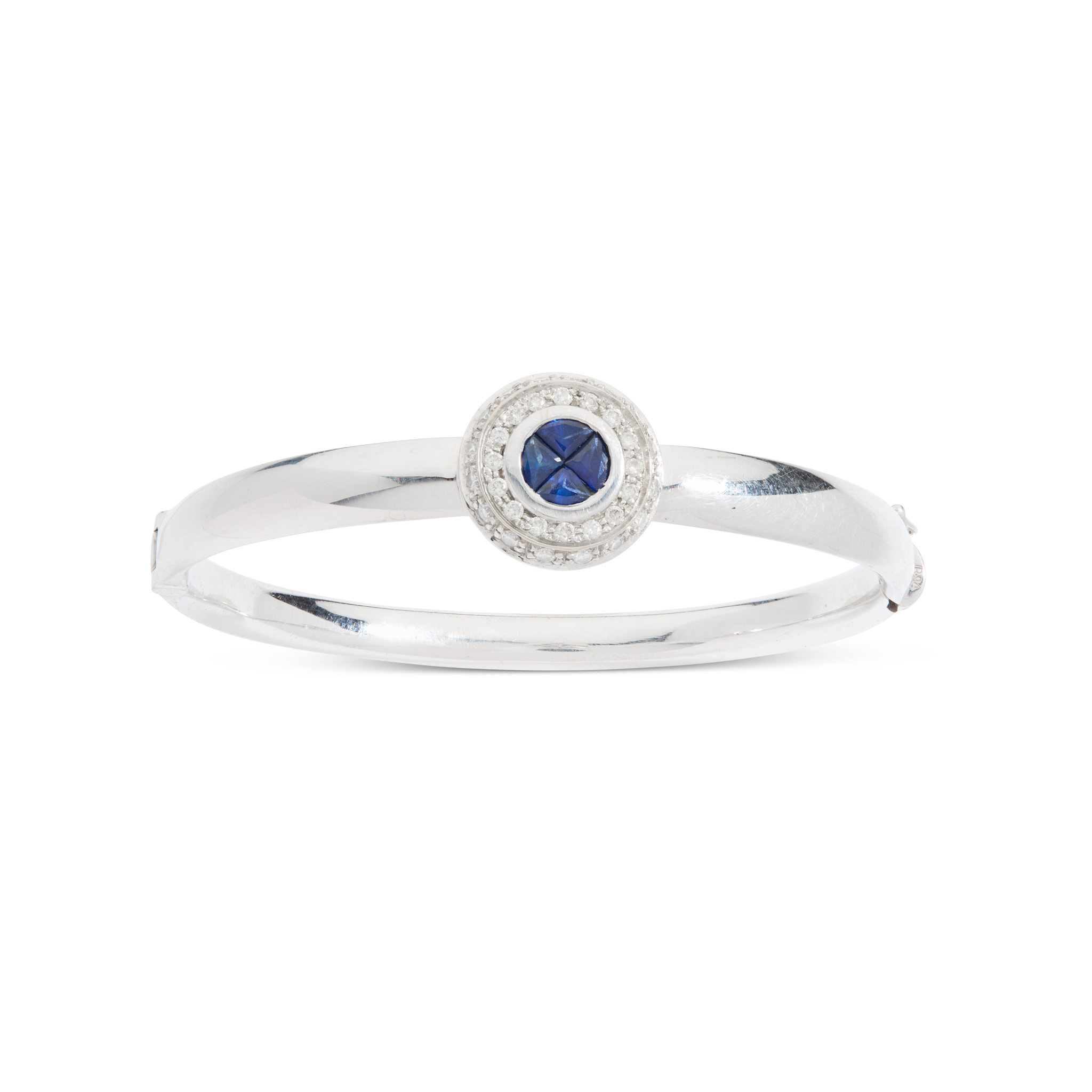 A sapphire and diamond bangle