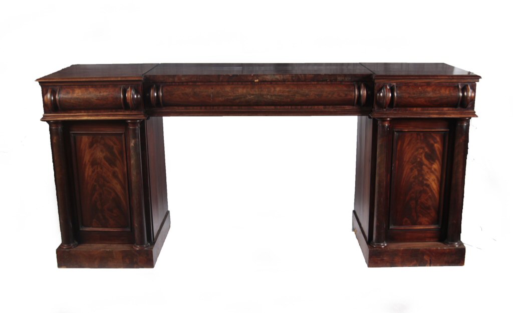 GEORGE IV MAHOGANY PEDESTAL SIDEBOARD
