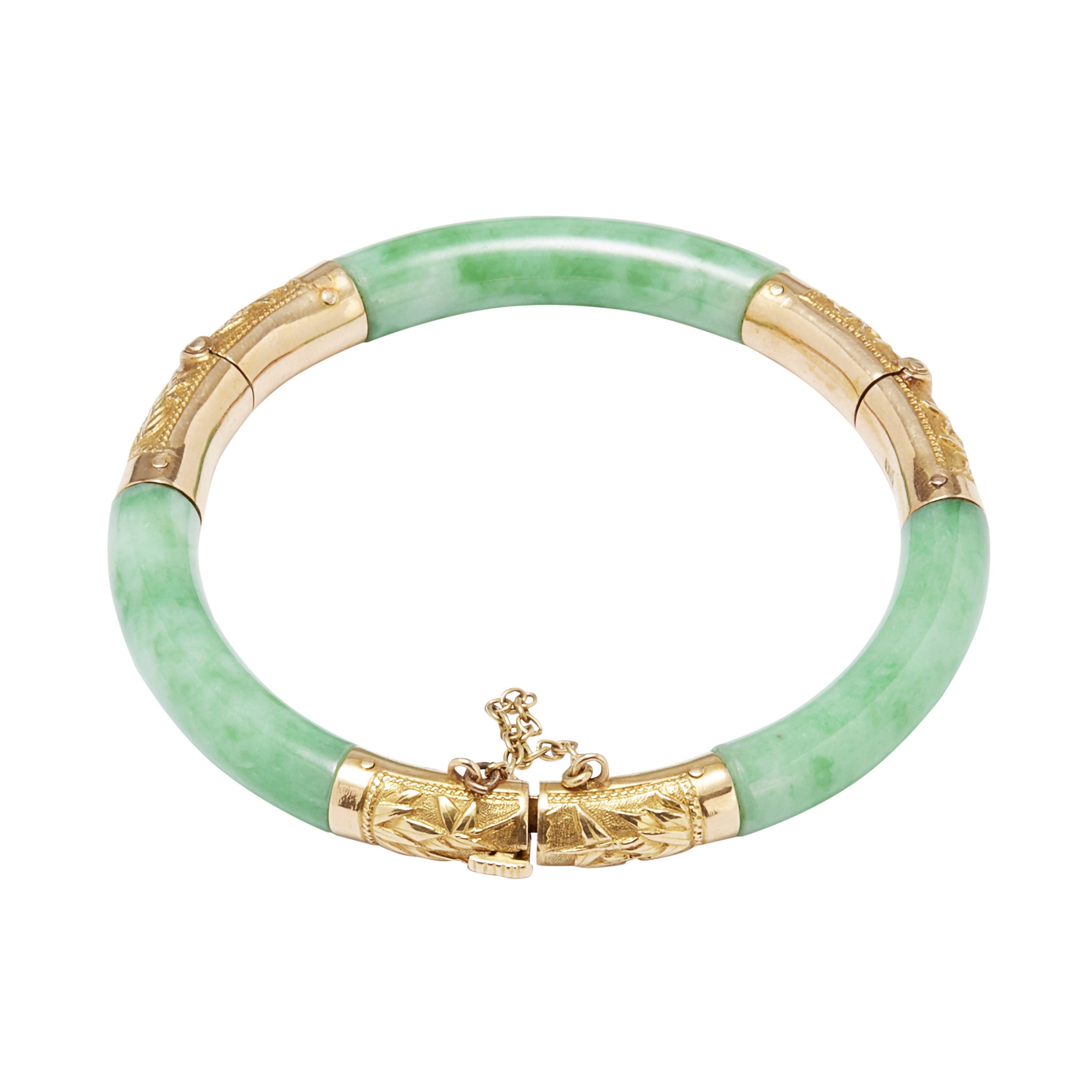 A jade set bangle
