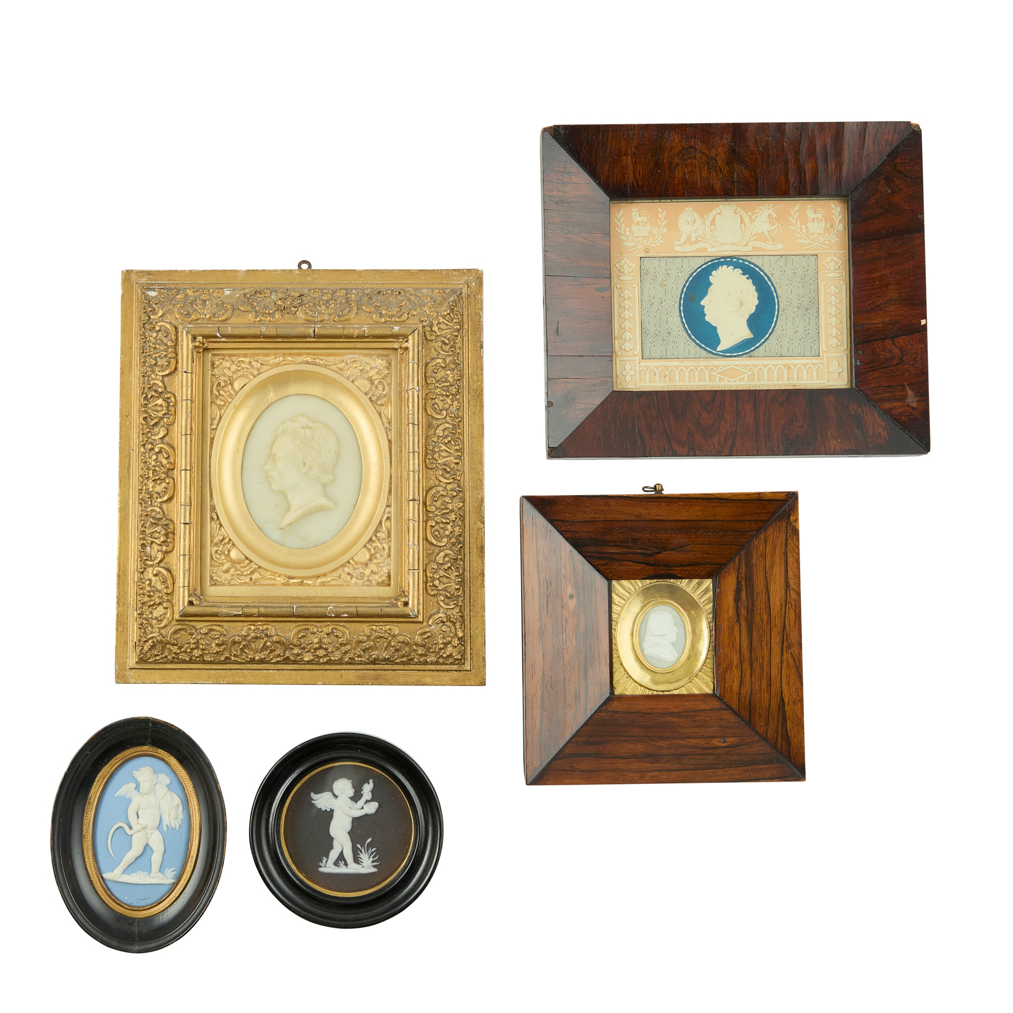 THREE RELIEF PROFILE PORTRAITS