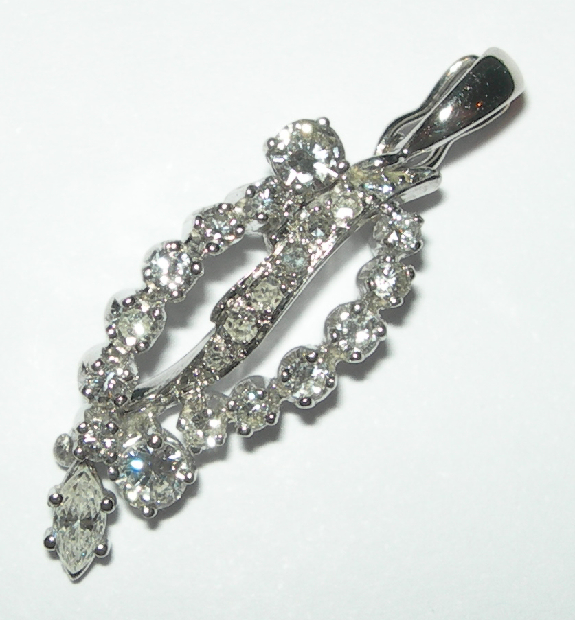 A modern diamond set pendant,