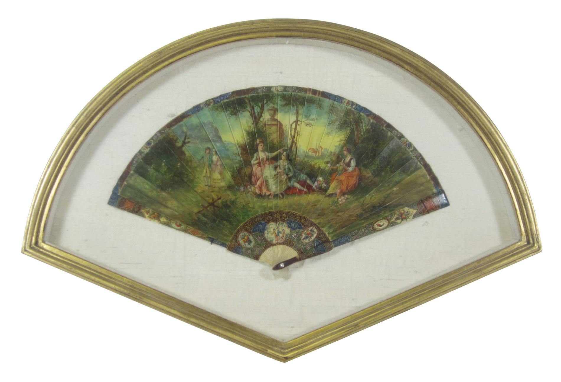 CASED HAND PAINTED BRISE FAN