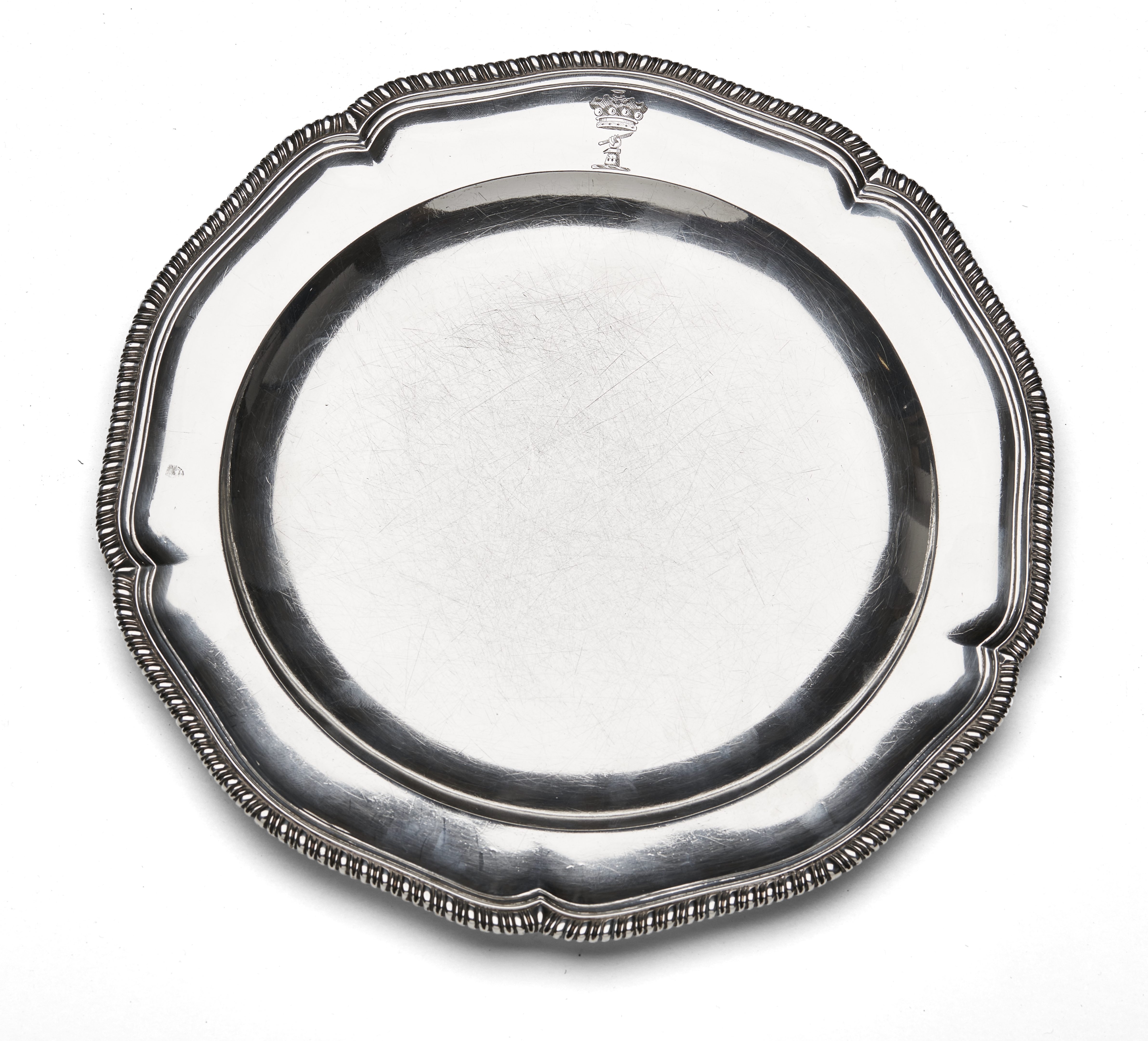 SET OF SIX GEORGE III SILVER SECOND COURSE PLATES