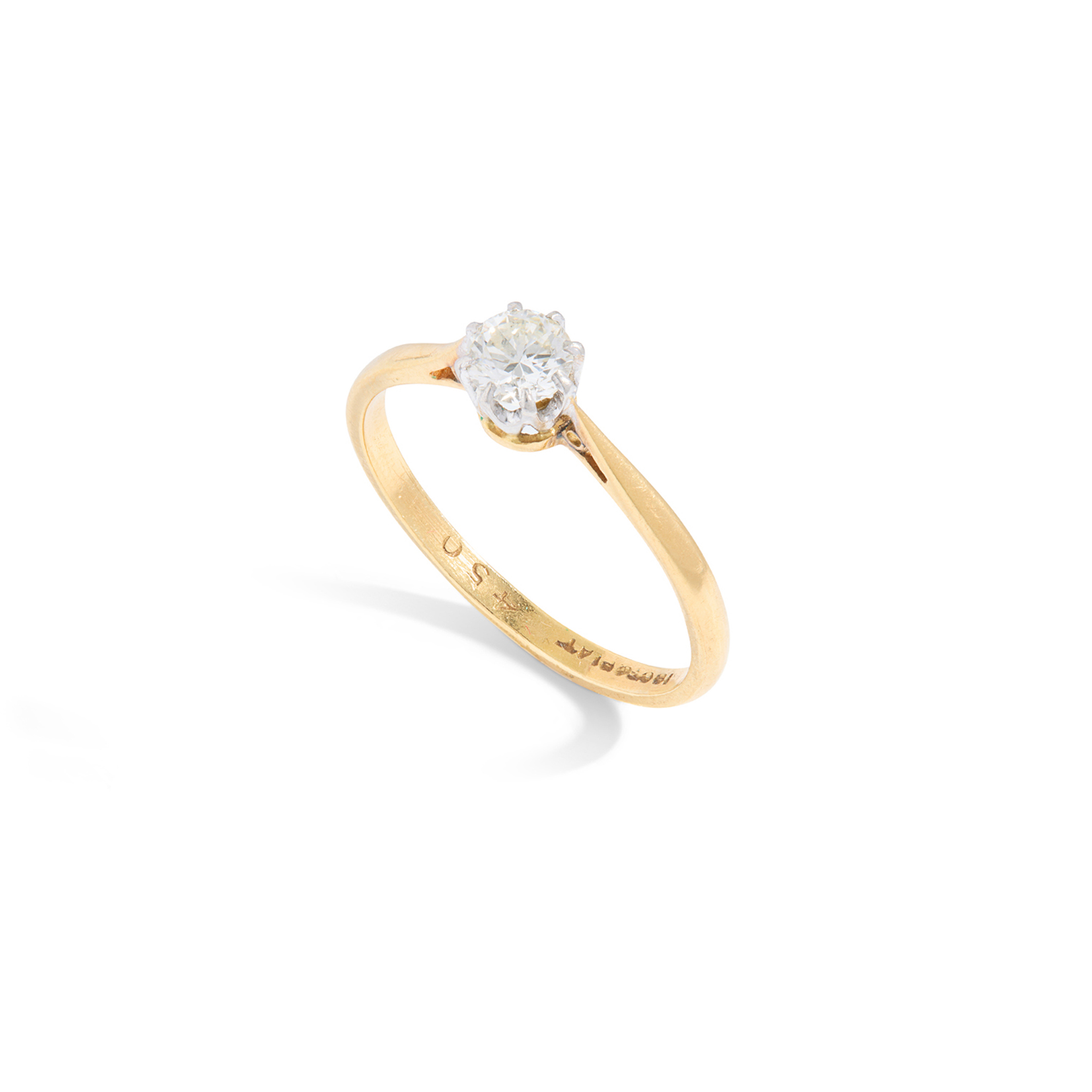 A diamond single-stone ring