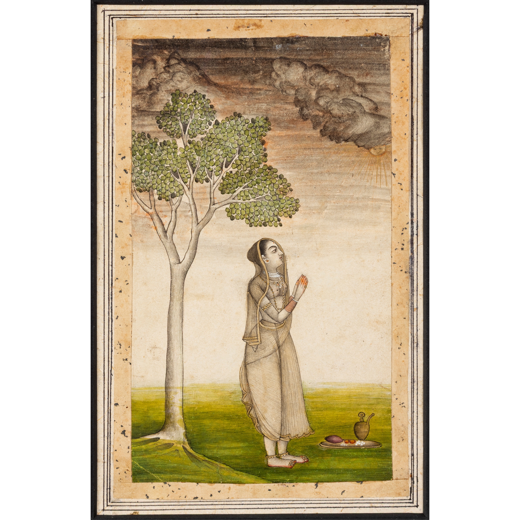 AN ILLUSTRATION FROM A RAGAMALA SERIES: BANGAL RAGINI