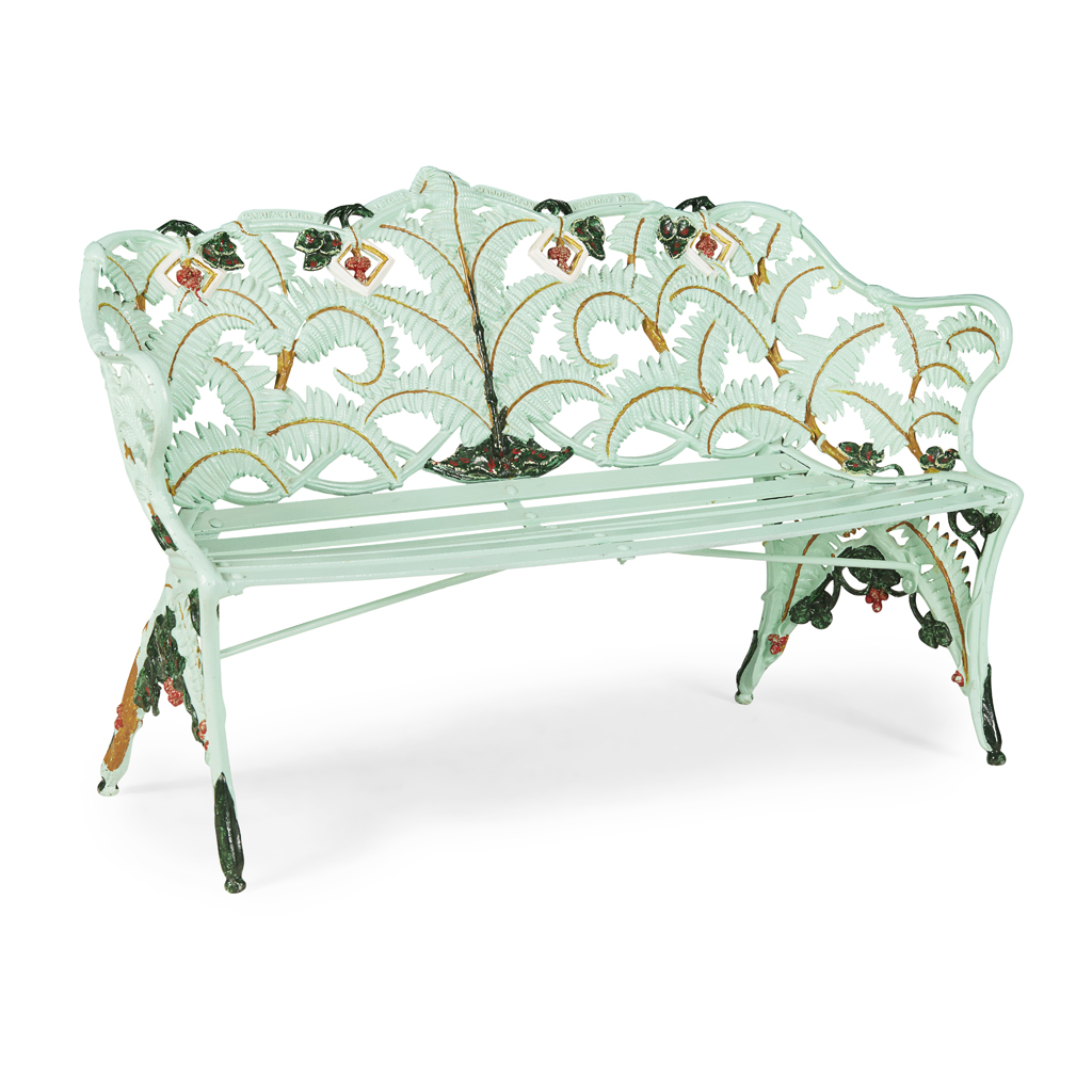 A SCOTTISH CAST IRON GARDEN BENCH BY J. BEGBIE, HADDINGTON FOUNDRY