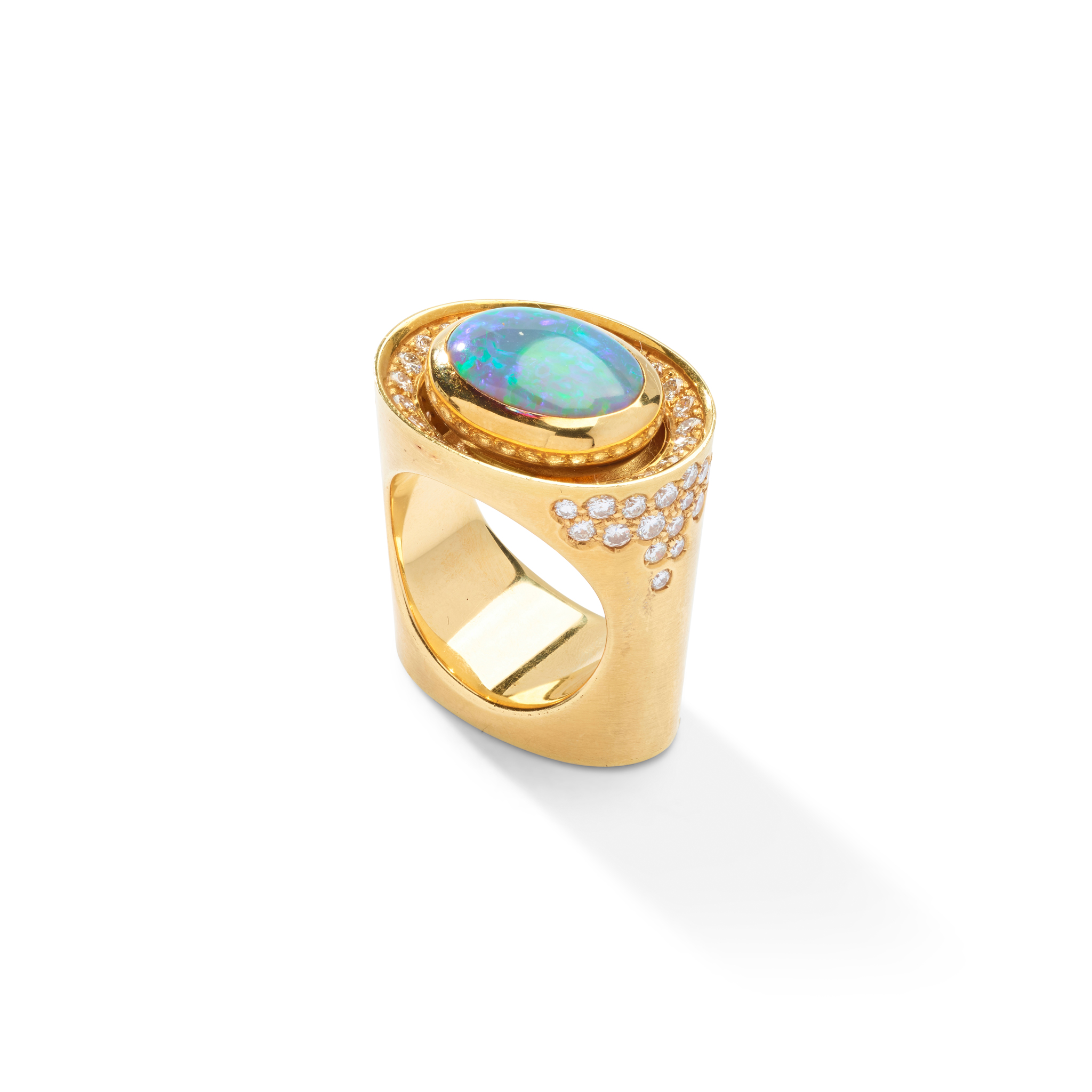 Peter Plöderl: A black opal and diamond cocktail ring