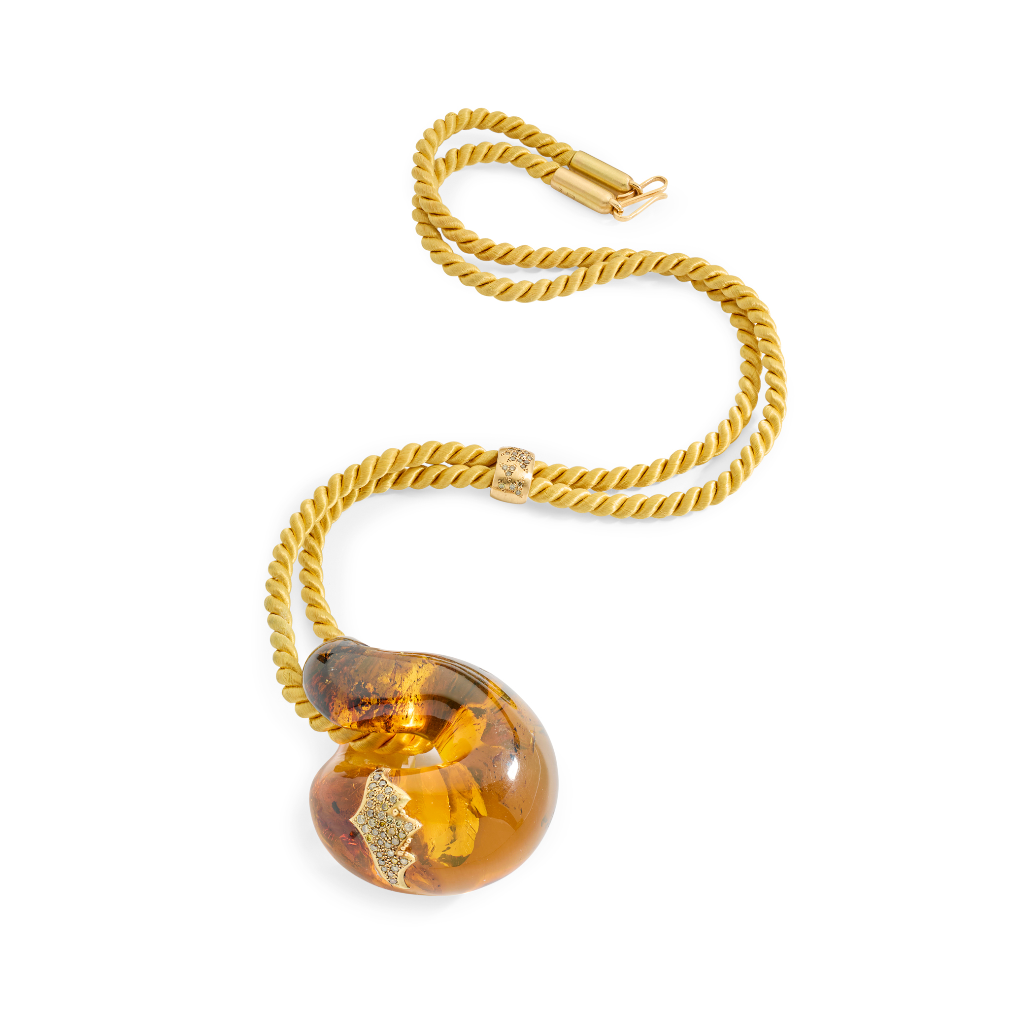 Peter Plöderl: An amber and diamond pendant
