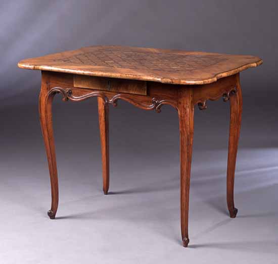 An 18th century German walnut centre table