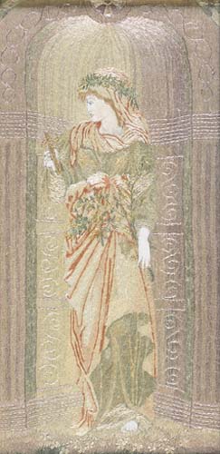 An Art Nouveau silkwork panel,