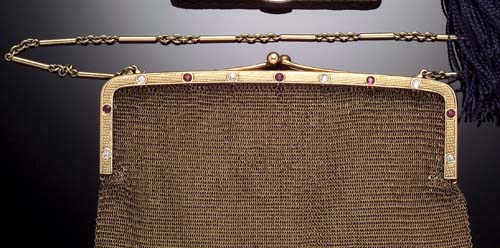 A continental gold evening purse,
