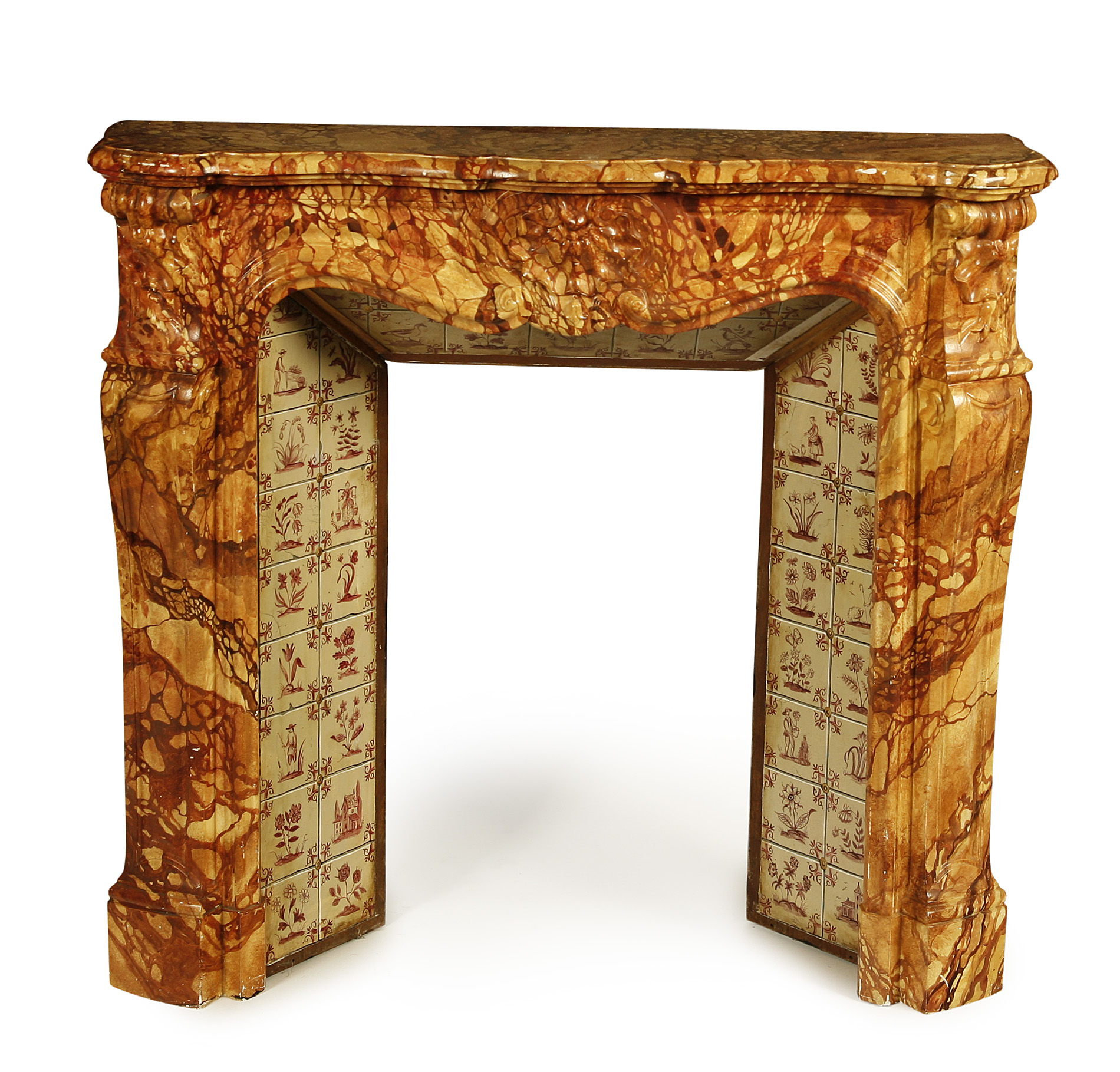 FAUX MARBLE FIREPLACE, BY WILLIAM MCLAREN