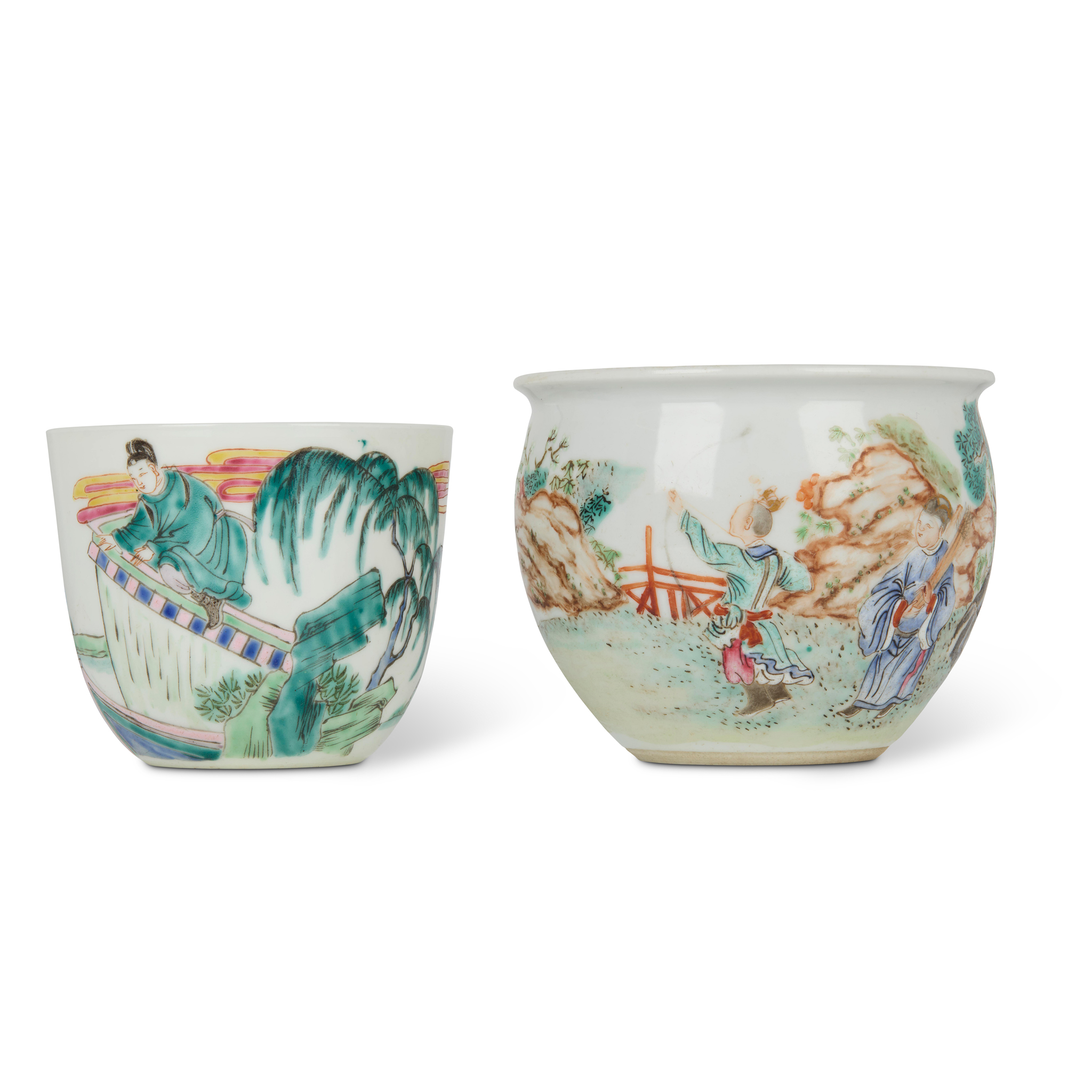 TWO CHINESE FAMILLE ROSE WARES